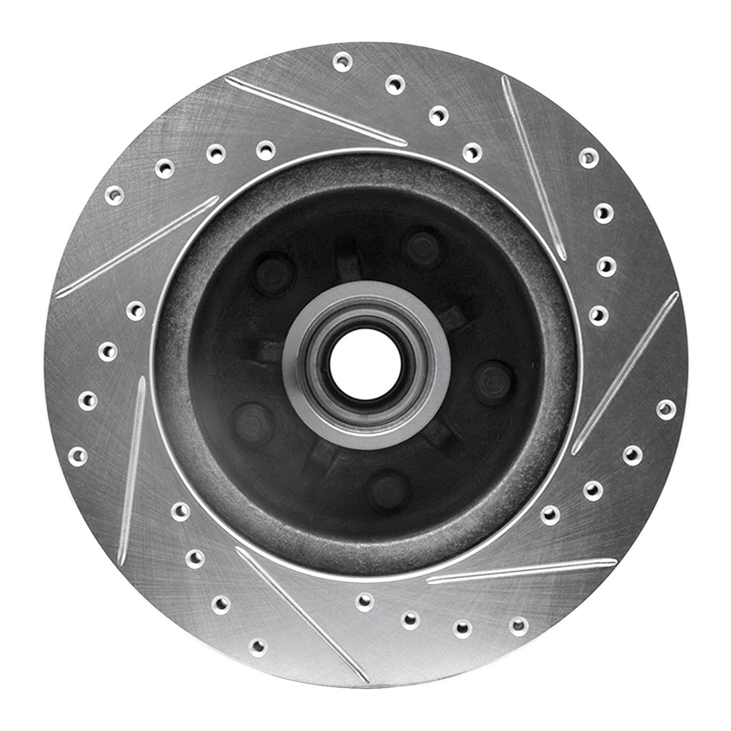 631-47006L Drilled/Slotted Brake Rotor [Silver], 1977-1978 GM, Position: Front Left