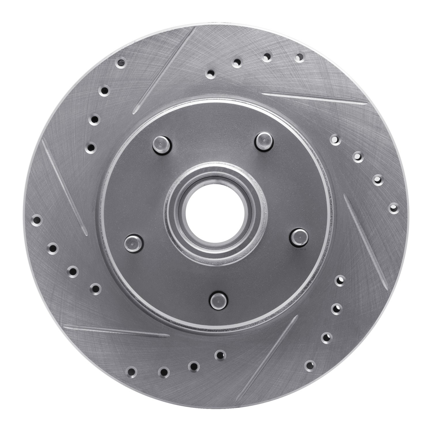 631-47009L Drilled/Slotted Brake Rotor [Silver], 1978-1990 GM, Position: Front Left