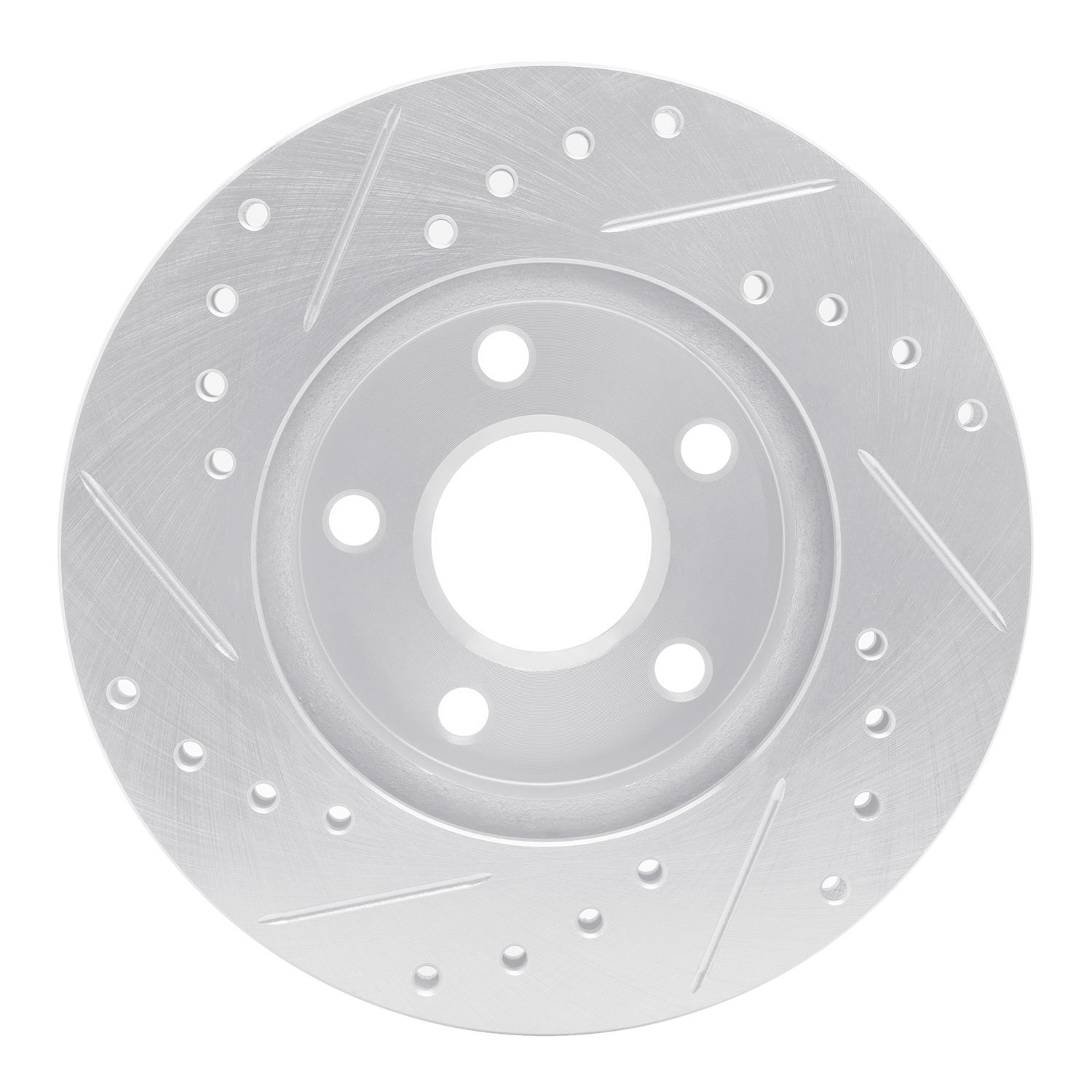 631-47010R Drilled/Slotted Brake Rotor [Silver], 1982-1984 GM, Position: Front Right
