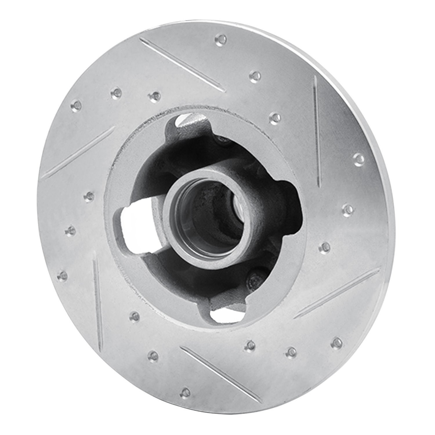 631-47012L Drilled/Slotted Brake Rotor [Silver], 1978-1987 GM, Position: Front Left