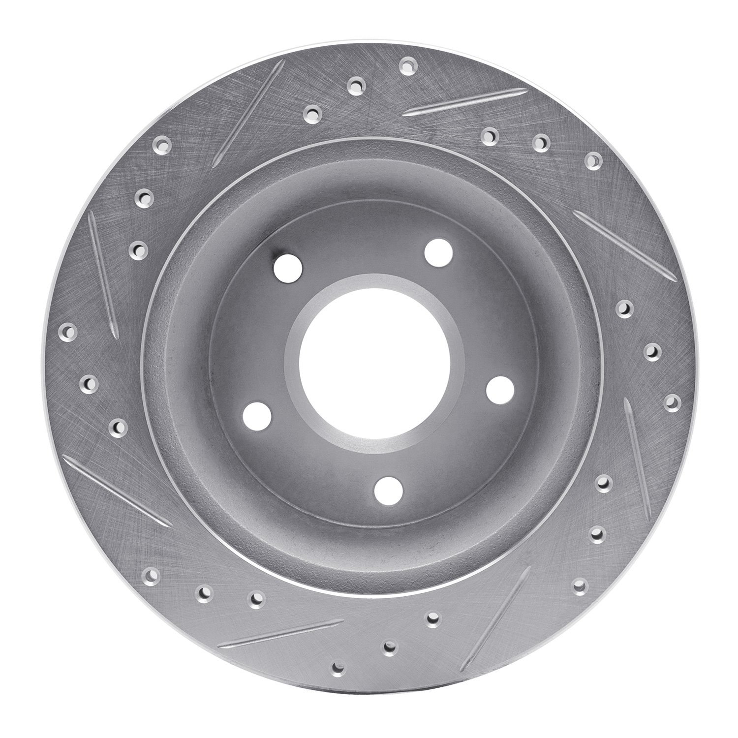 631-47015R Drilled/Slotted Brake Rotor [Silver], 1984-1987 GM, Position: Front Right