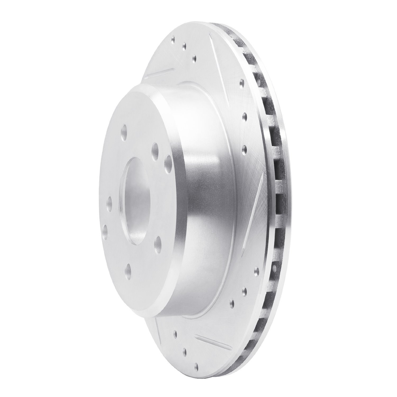 631-47016R Drilled/Slotted Brake Rotor [Silver], 1984-1987 GM, Position: Rear Right