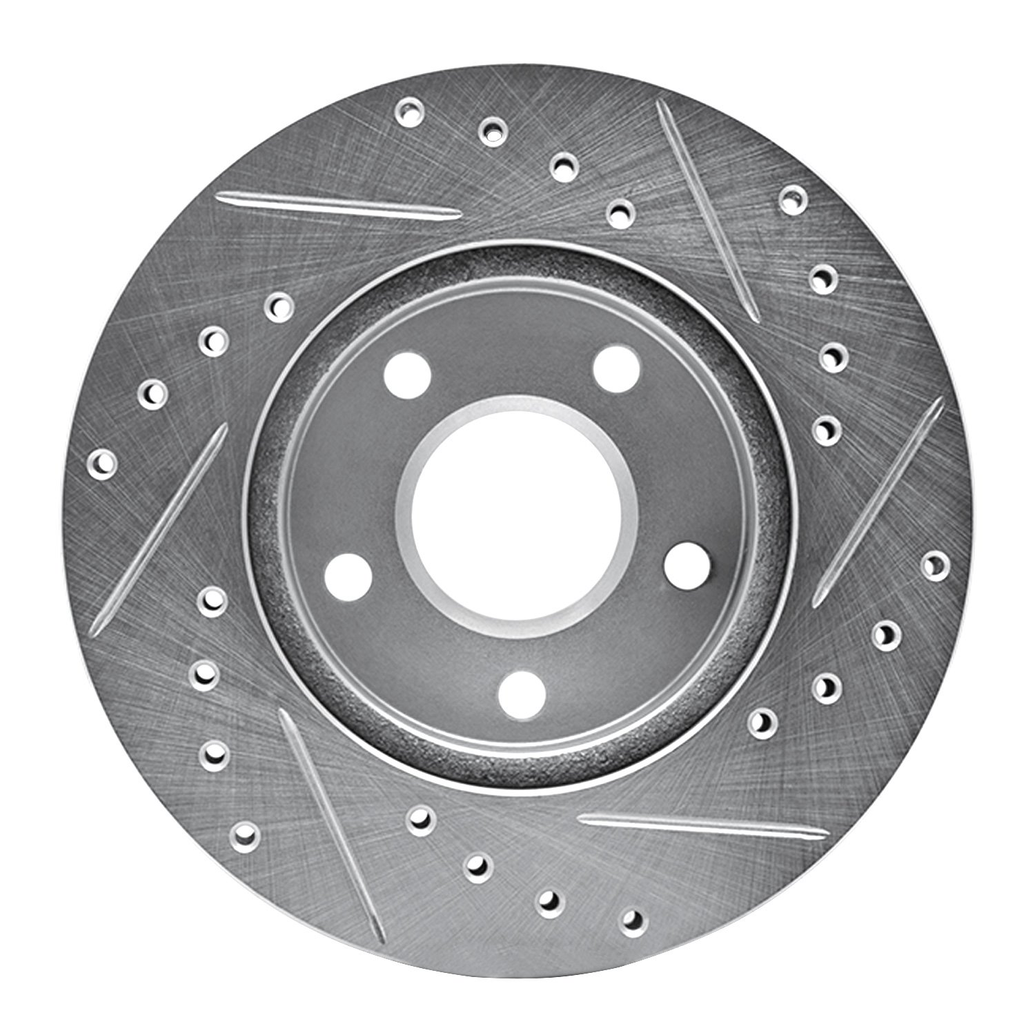 Drilled/Slotted Brake Rotor [Silver], 1985-1991 GM