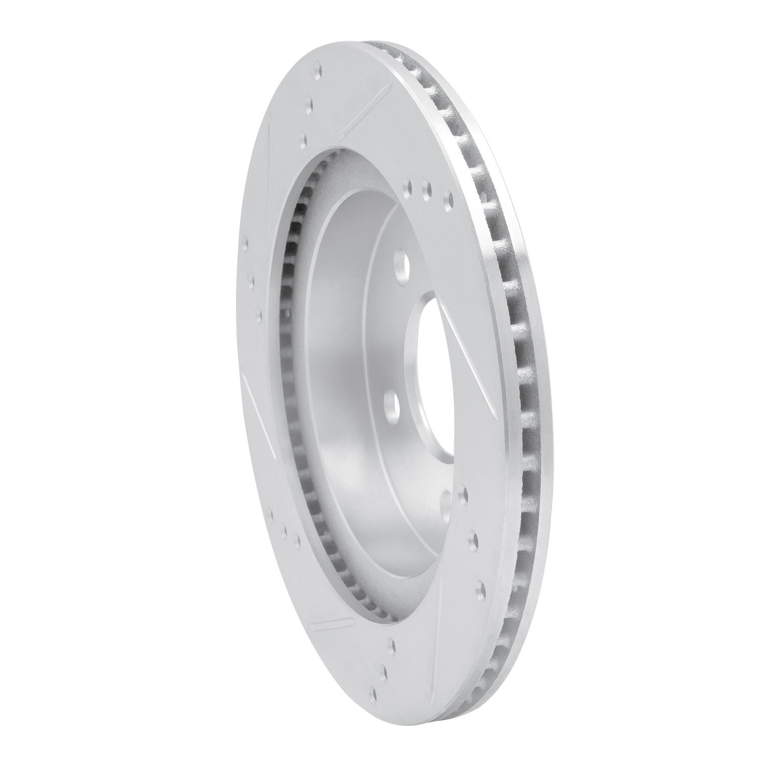 631-47025R Drilled/Slotted Brake Rotor [Silver], 1993-1997 GM, Position: Rear Right
