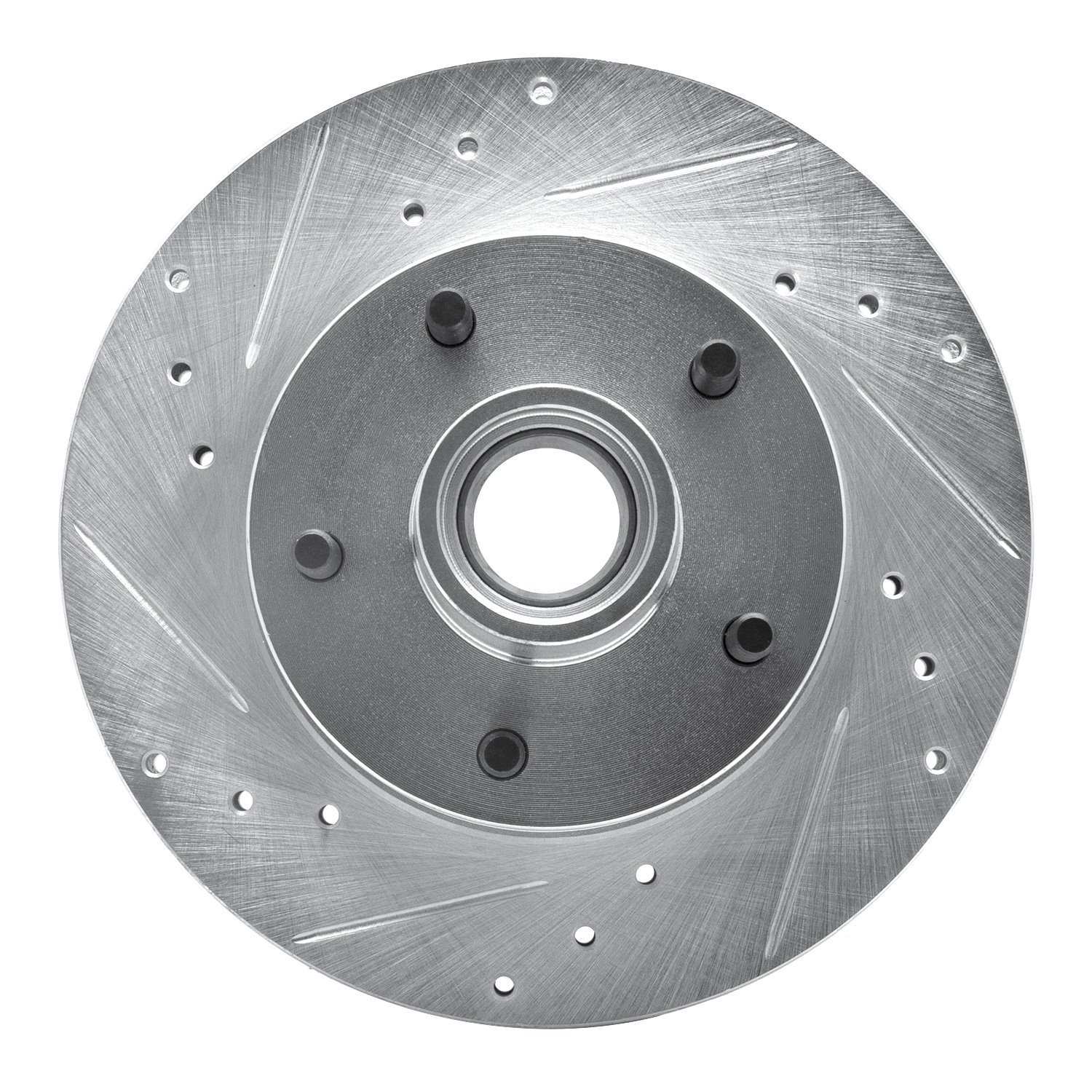 631-47032L Drilled/Slotted Brake Rotor [Silver], 2005-2005 GM, Position: Front Left