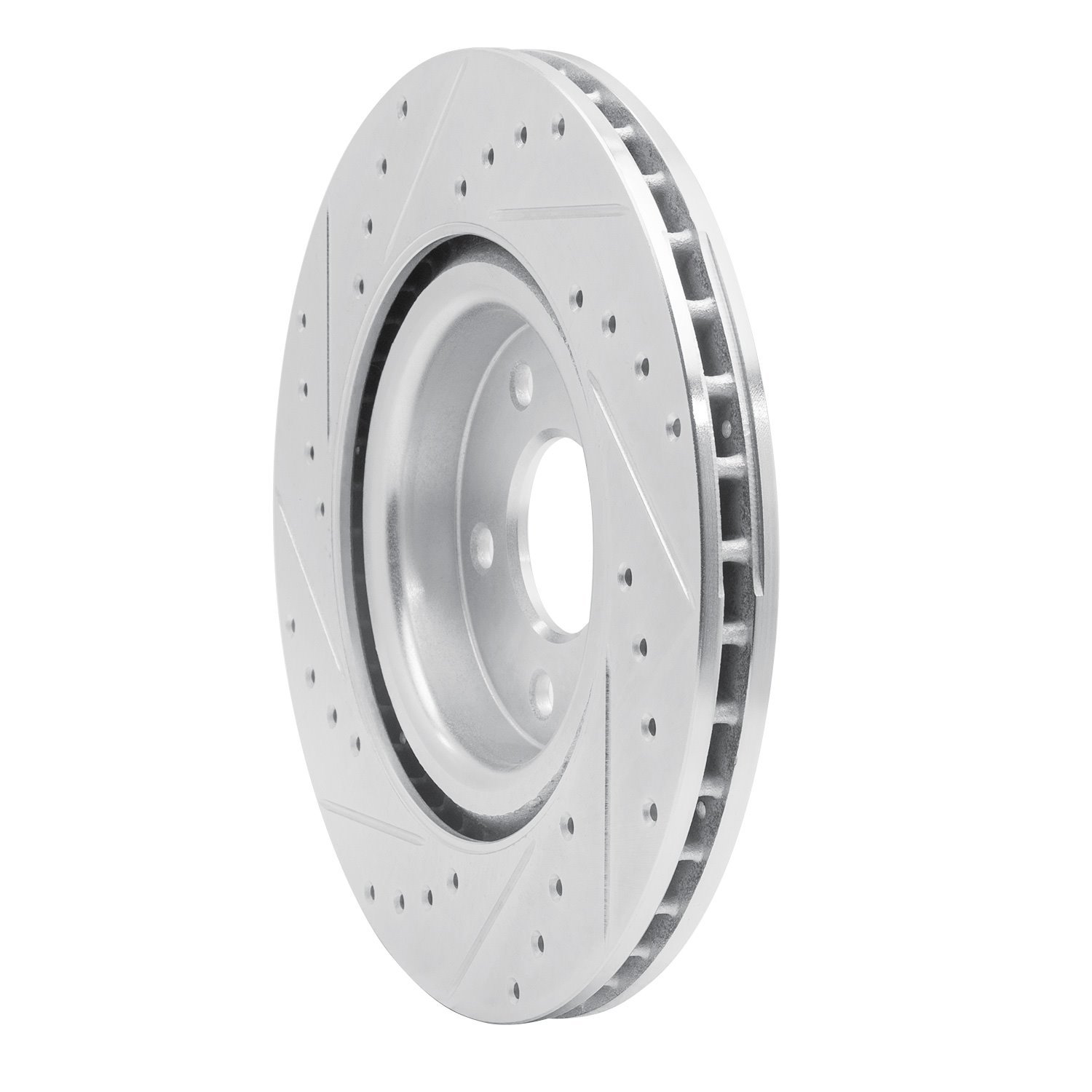 631-47037R Drilled/Slotted Brake Rotor [Silver], 2007-2010 GM, Position: Front Right