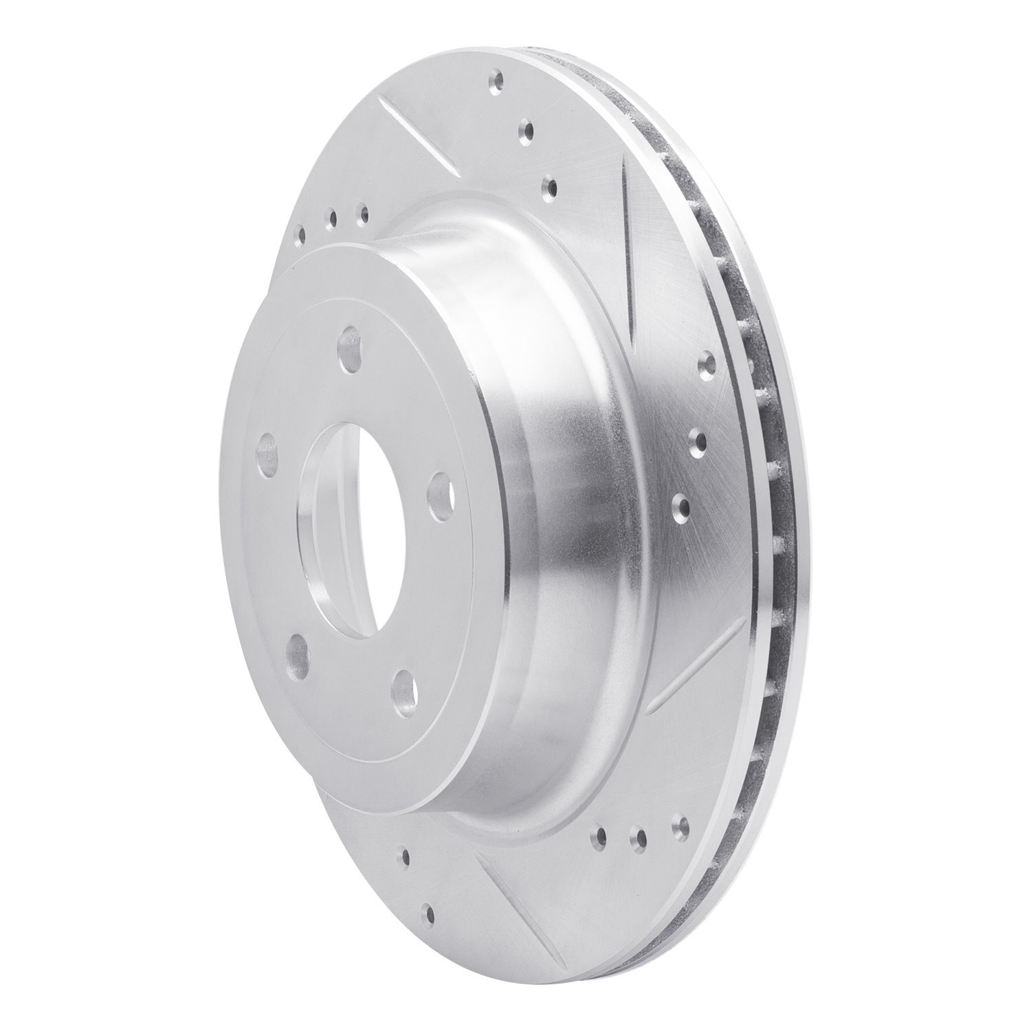631-47038R Drilled/Slotted Brake Rotor [Silver], 2008-2010 GM, Position: Rear Right