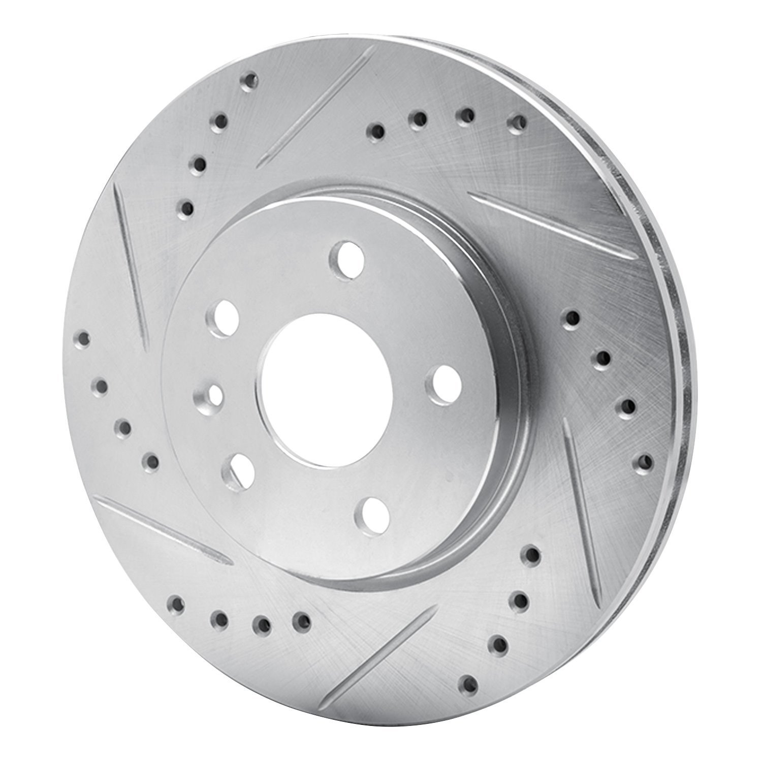 631-47043L Drilled/Slotted Brake Rotor [Silver], Fits Select GM, Position: Front Left