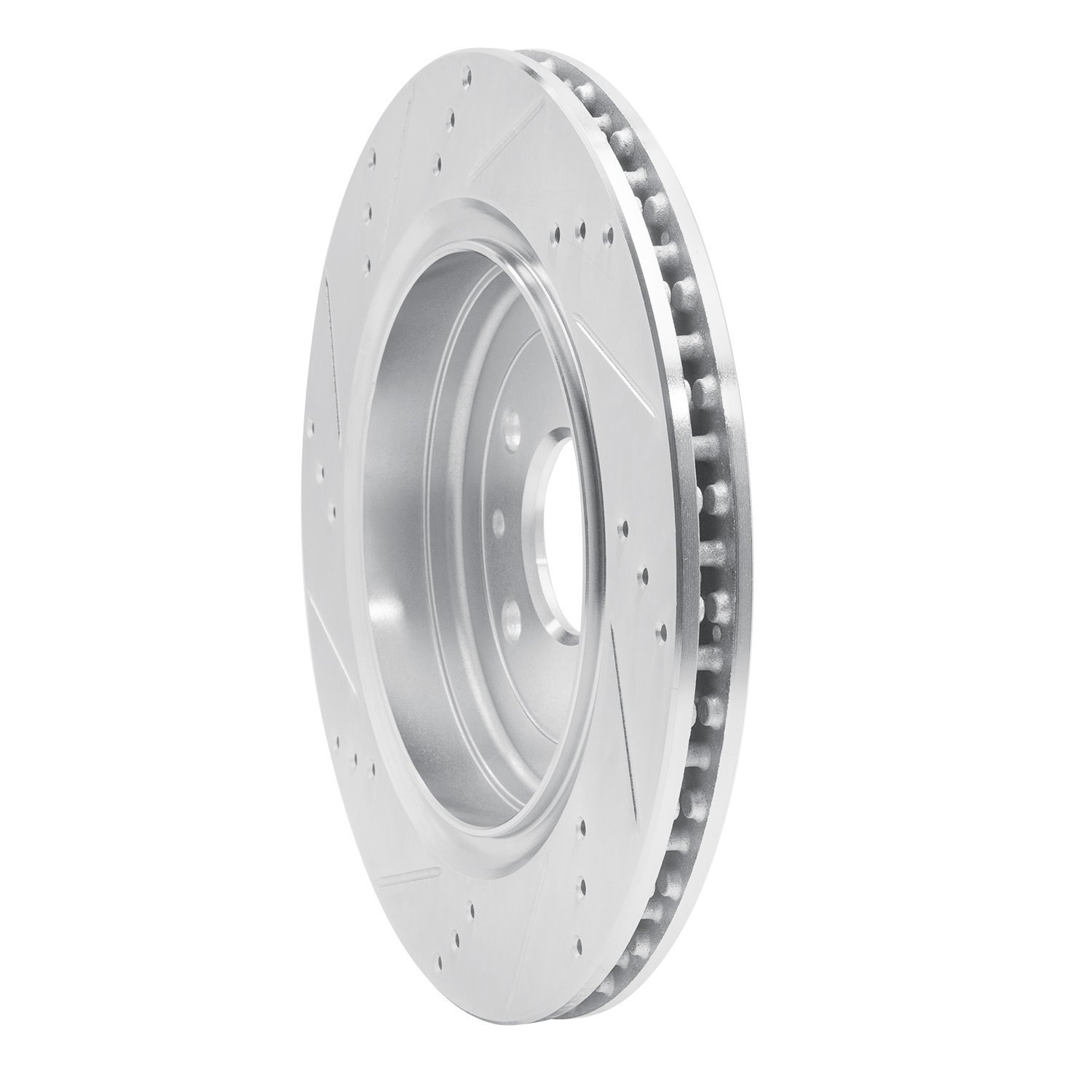 631-47047R Drilled/Slotted Brake Rotor [Silver], 2014-2019 GM, Position: Rear Right