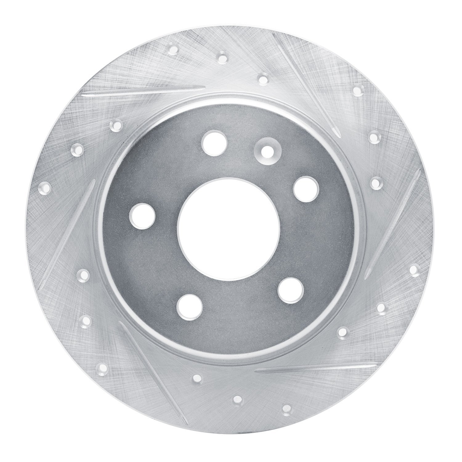 631-47052R Drilled/Slotted Brake Rotor [Silver], Fits Select GM, Position: Rear Right
