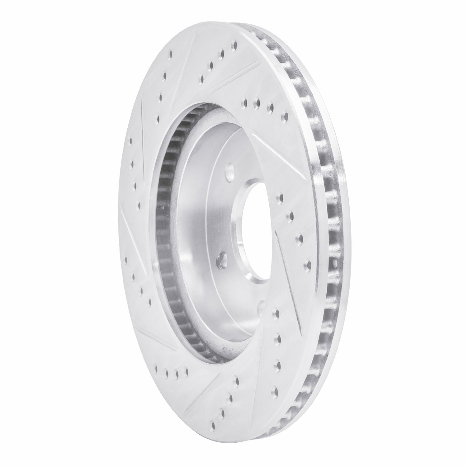 631-47063R Drilled/Slotted Brake Rotor [Silver], 2002-2007 GM, Position: Front Right