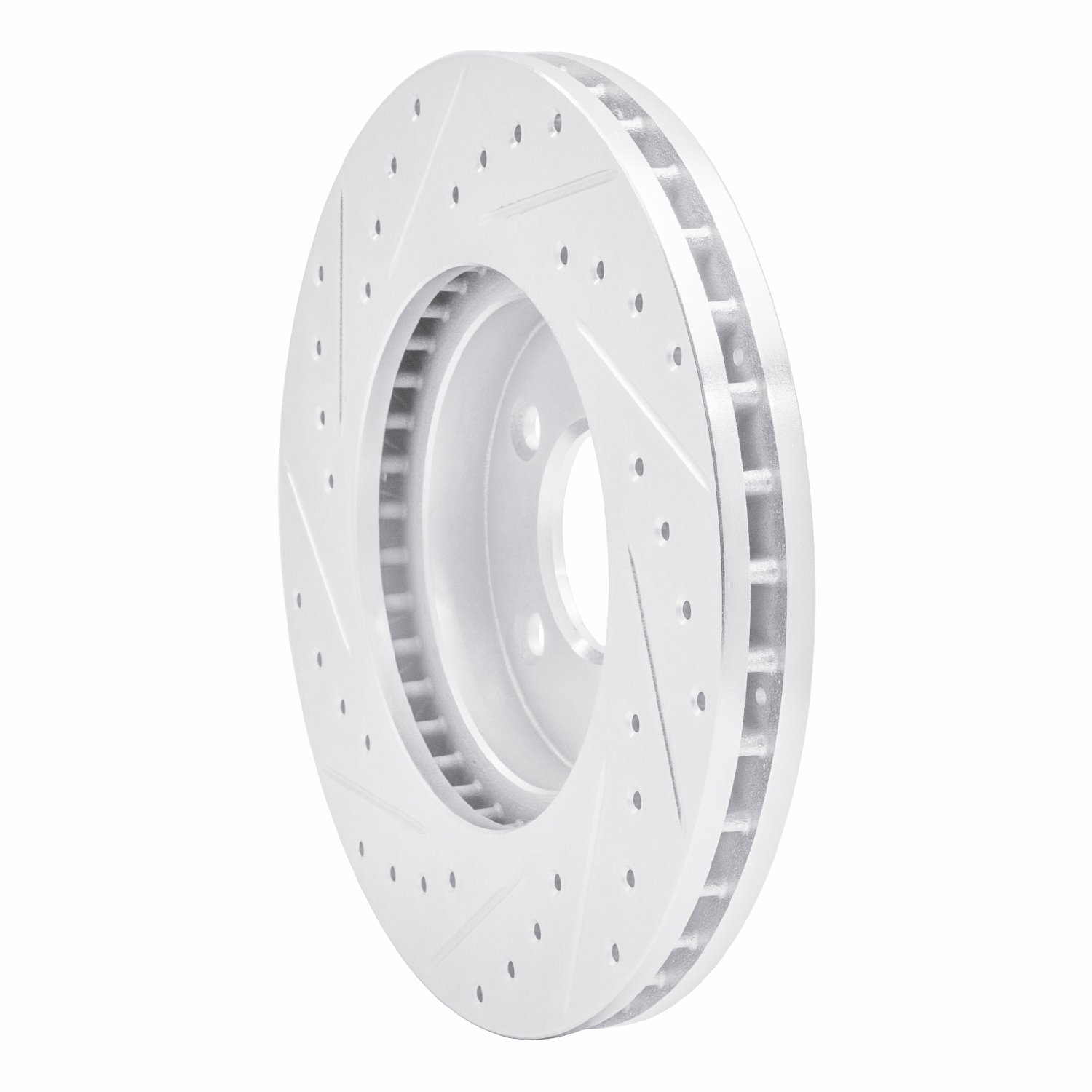 631-47067R Drilled/Slotted Brake Rotor [Silver], 2001-2007 GM, Position: Front Right