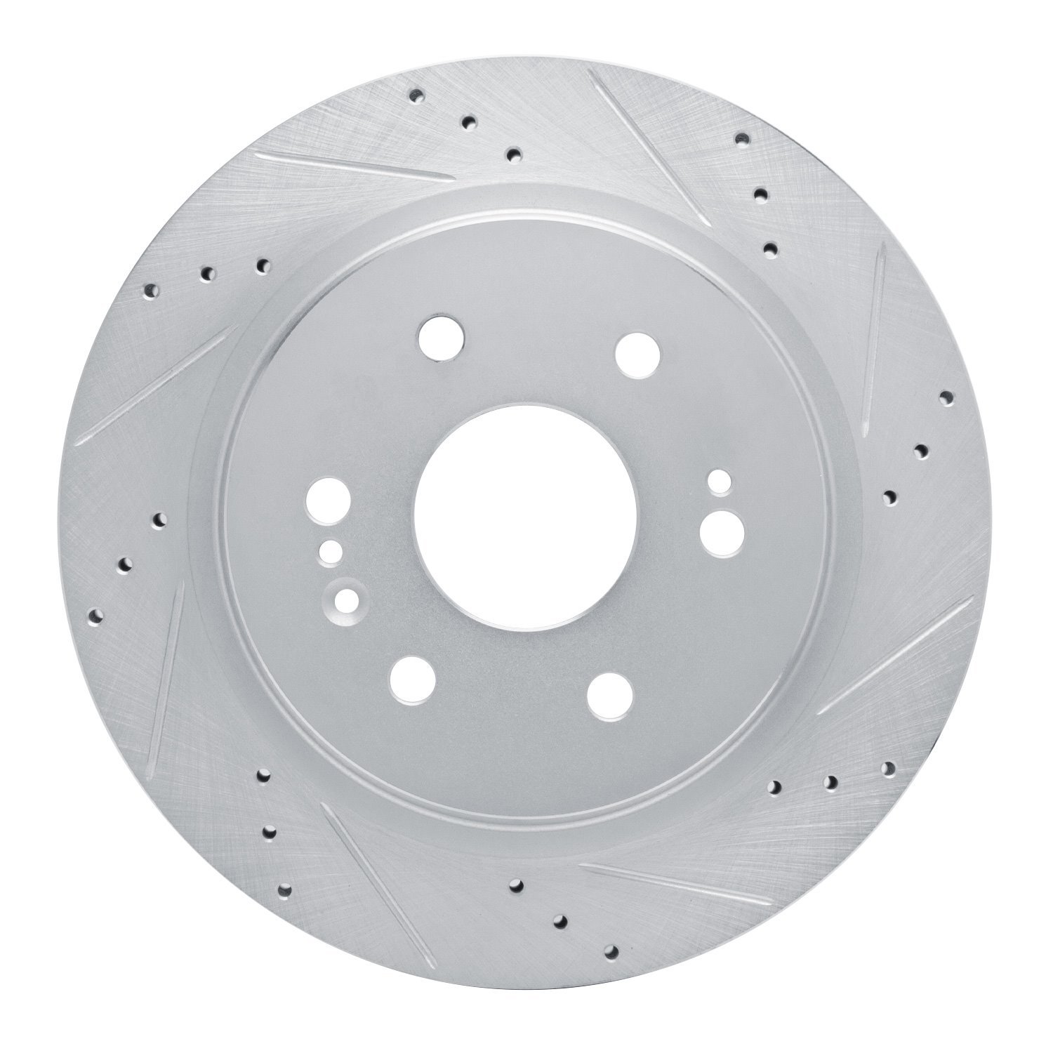 631-47081R Drilled/Slotted Brake Rotor [Silver], Fits Select GM, Position: Rear Right