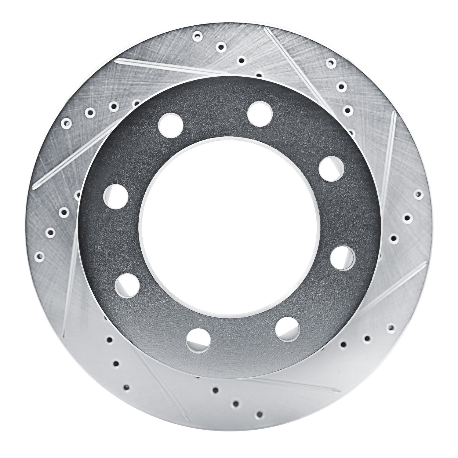 631-47090R Drilled/Slotted Brake Rotor [Silver], Fits Select GM, Position: Rear Right