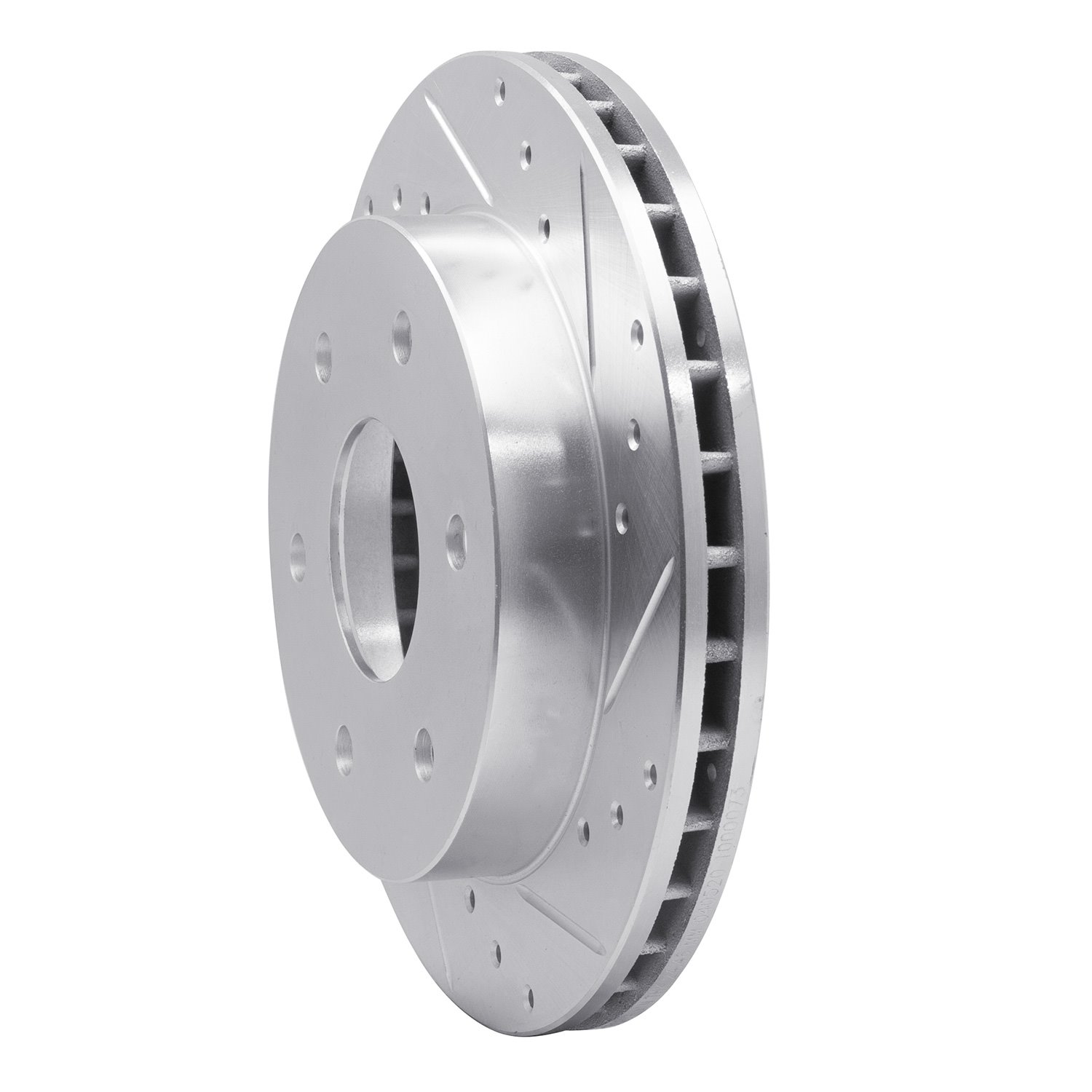 631-48007R Drilled/Slotted Brake Rotor [Silver], 1988-1991 GM, Position: Front Right