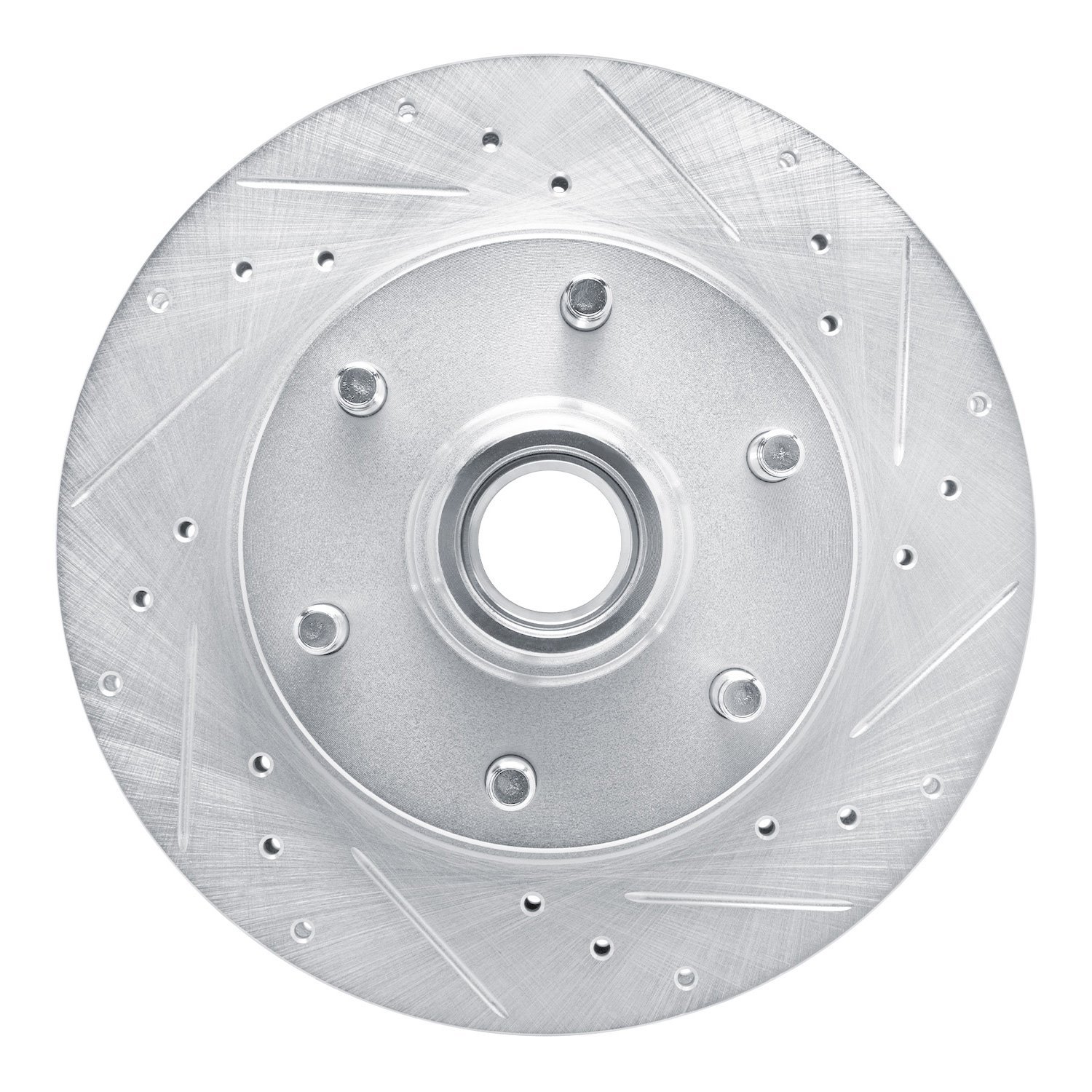 631-48011R Drilled/Slotted Brake Rotor [Silver], 1988-1996 GM, Position: Front Right