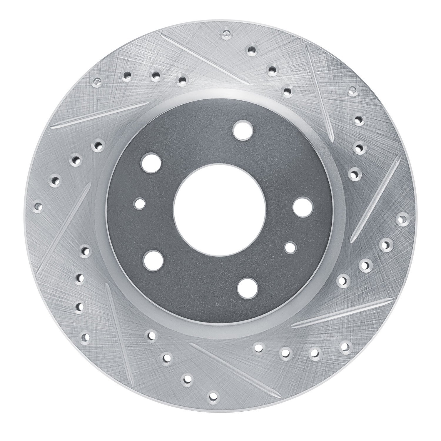 631-48012R Drilled/Slotted Brake Rotor [Silver], 1988-1989 GM, Position: Front Right