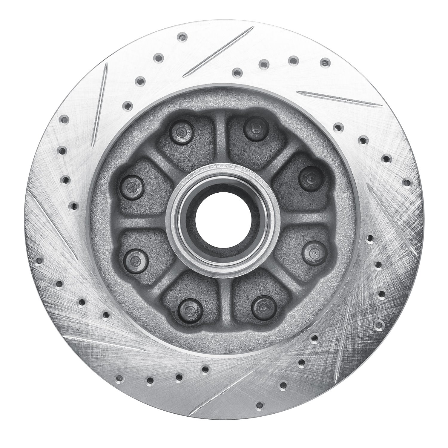 Drilled/Slotted Brake Rotor [Silver], 1988-1996 GM