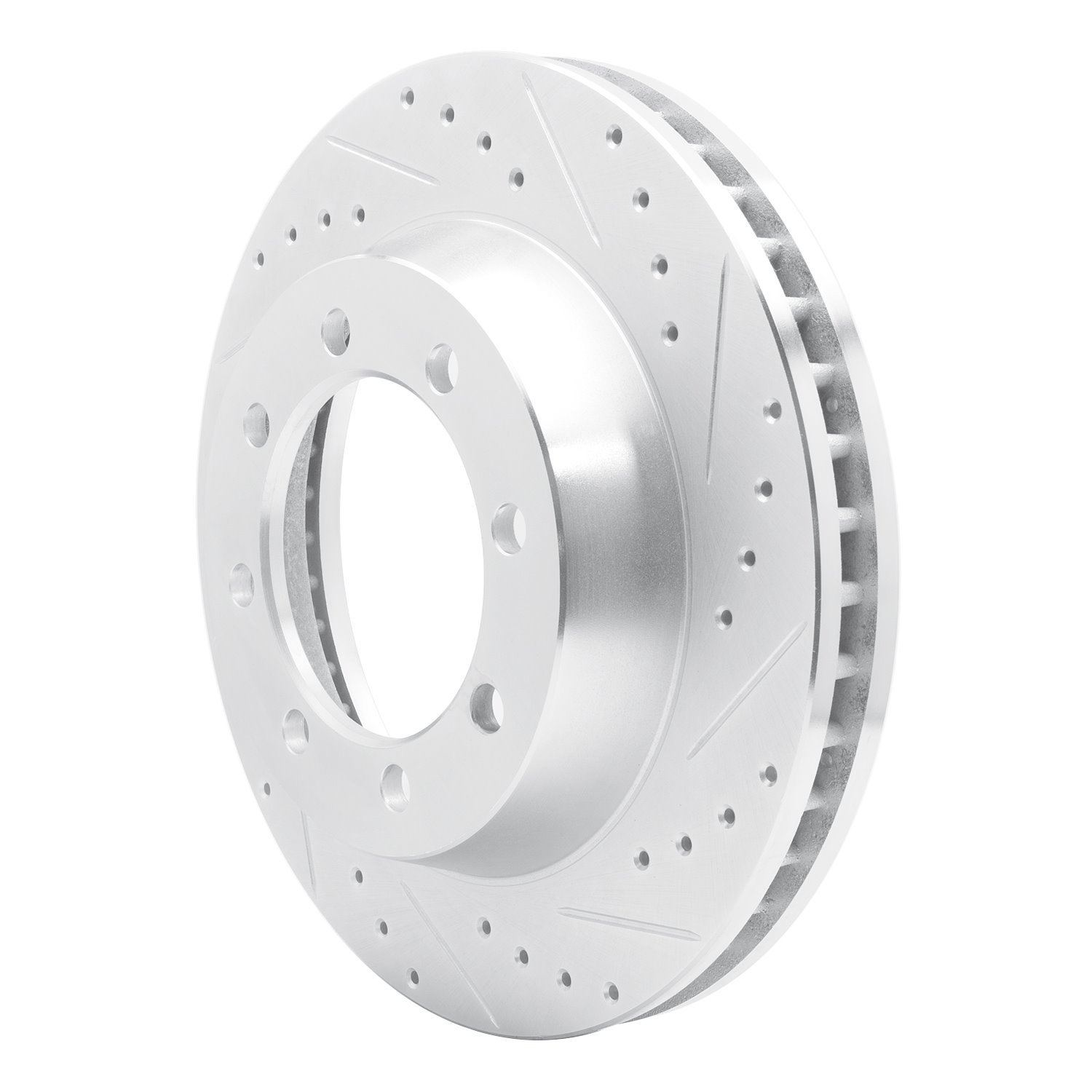 631-48014R Drilled/Slotted Brake Rotor [Silver], 1976-1996 Multiple Makes/Models, Position: Front Right,Fr Right