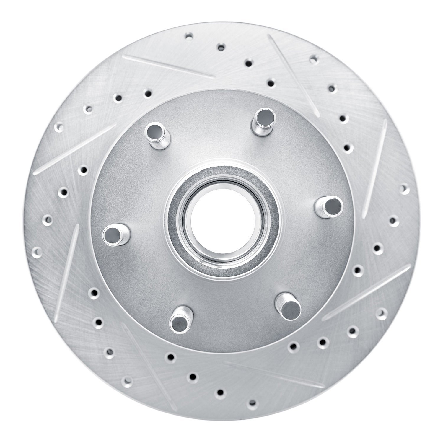 631-48031R Drilled/Slotted Brake Rotor [Silver], 1994-2002 GM, Position: Front Right