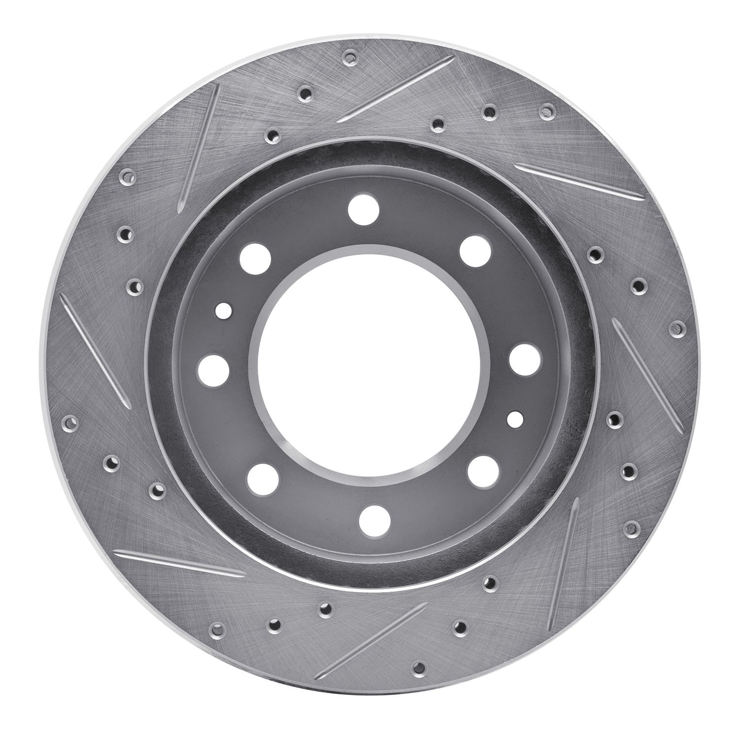 631-48038R Drilled/Slotted Brake Rotor [Silver], 1999-2020 GM, Position: Front Right