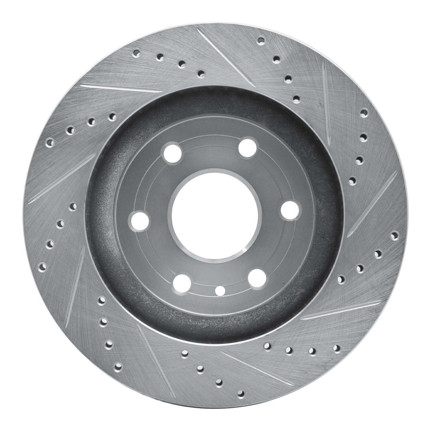 Drilled/Slotted Brake Rotor [Silver], 2007-2017 GM