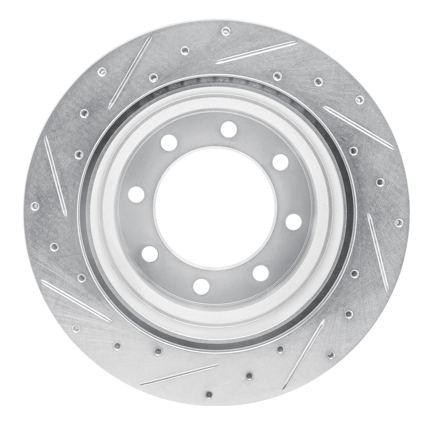 631-48056R Drilled/Slotted Brake Rotor [Silver], 2009-2020 GM, Position: Rr Right,Rear Right