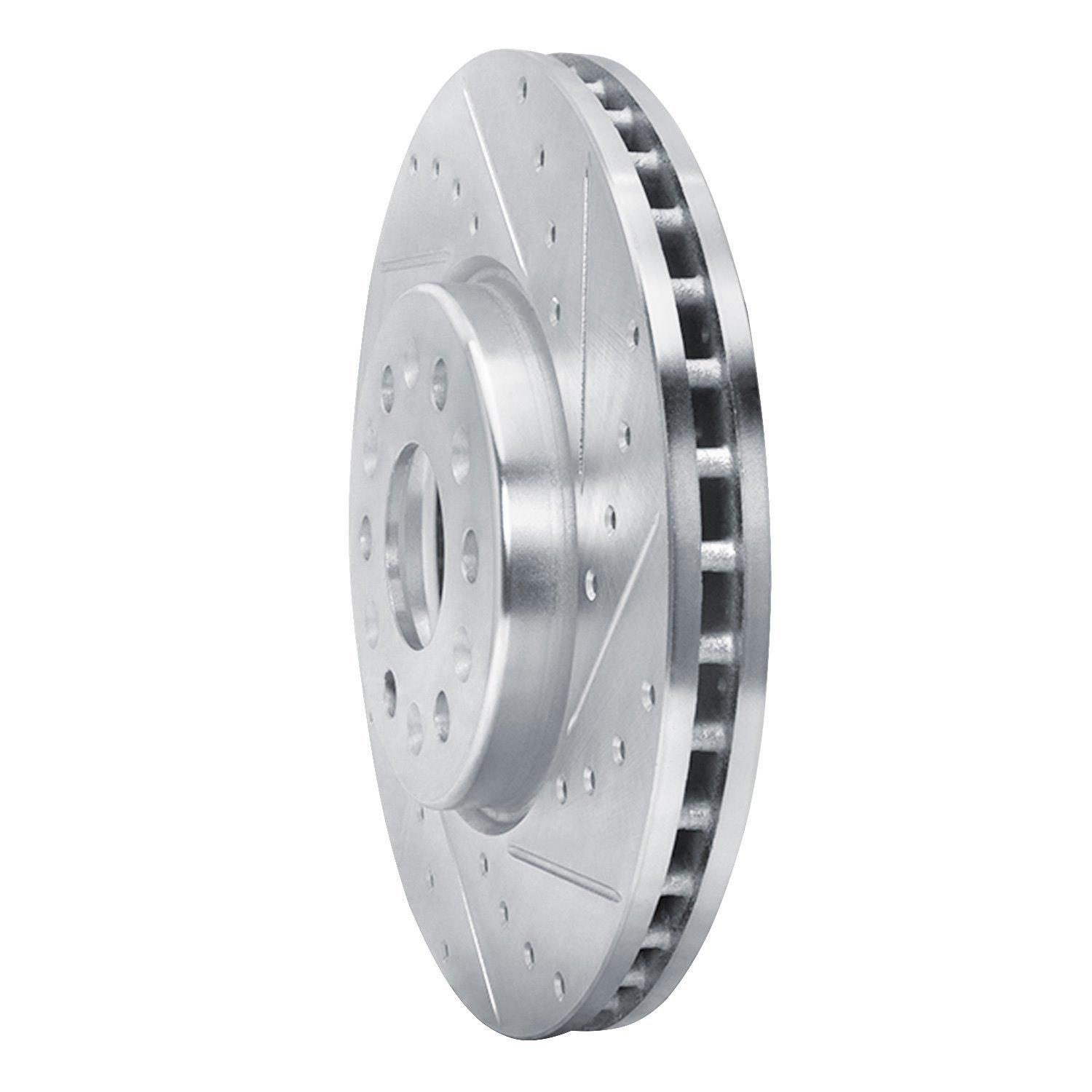 631-48090R Drilled/Slotted Brake Rotor [Silver], Fits Select GM, Position: Front Right