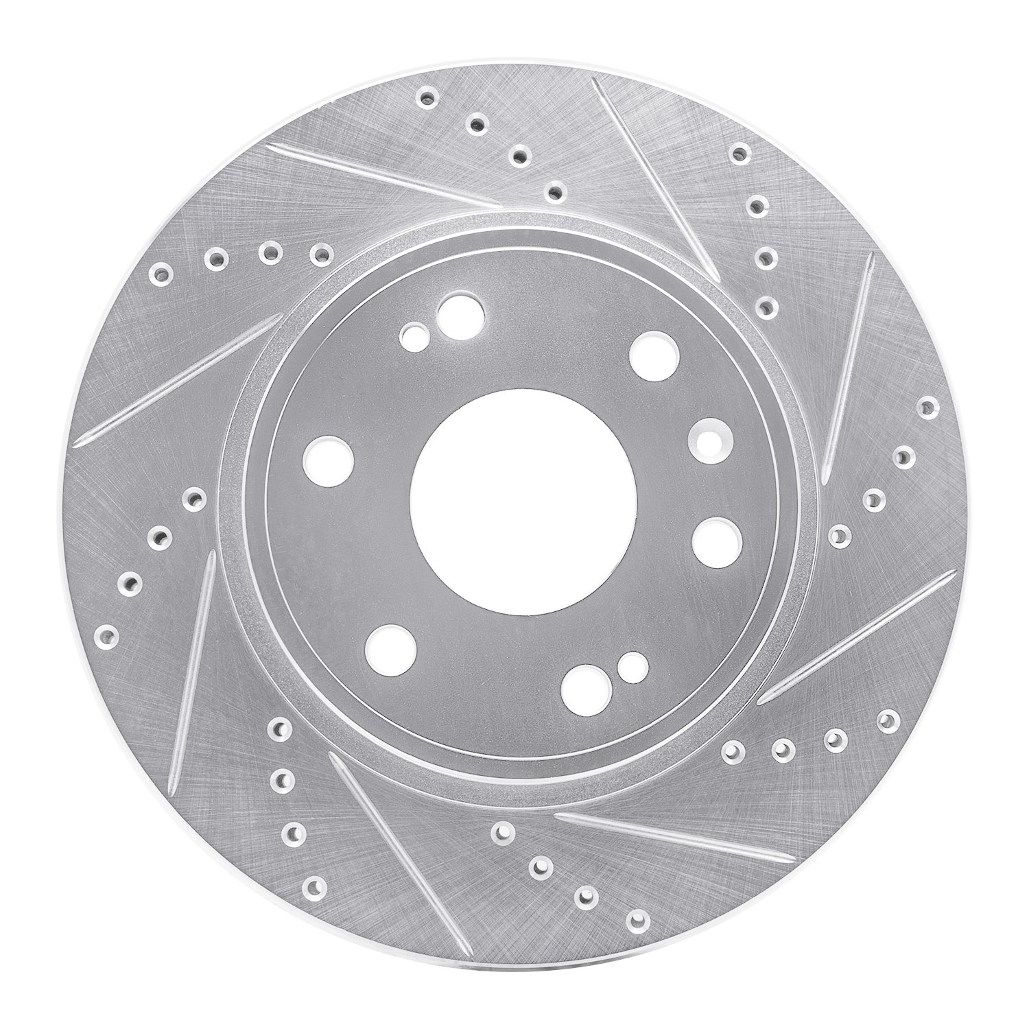 631-48091R Drilled/Slotted Brake Rotor [Silver], 2009-2020 GM, Position: Front Right