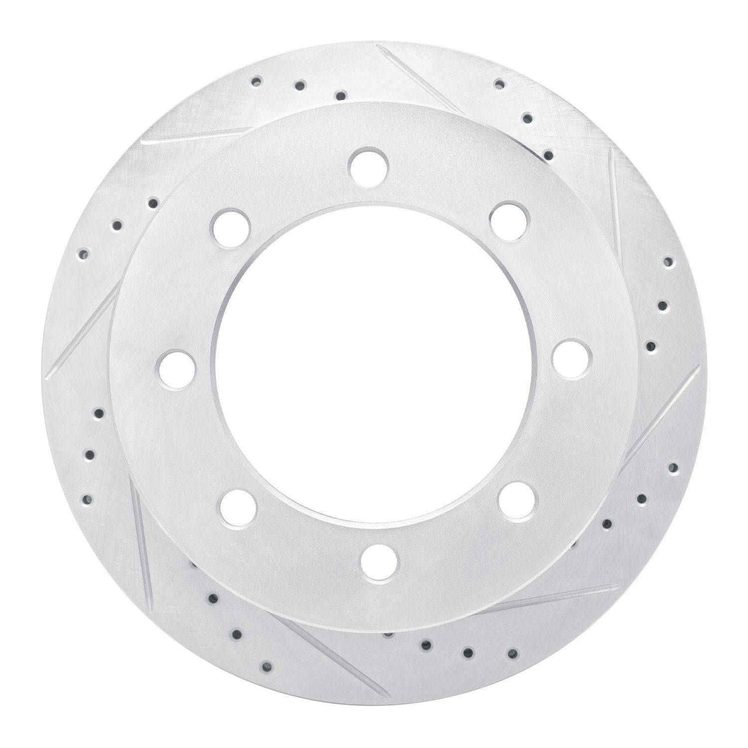 631-48092R Drilled/Slotted Brake Rotor [Silver], Fits Select GM, Position: Rear Right
