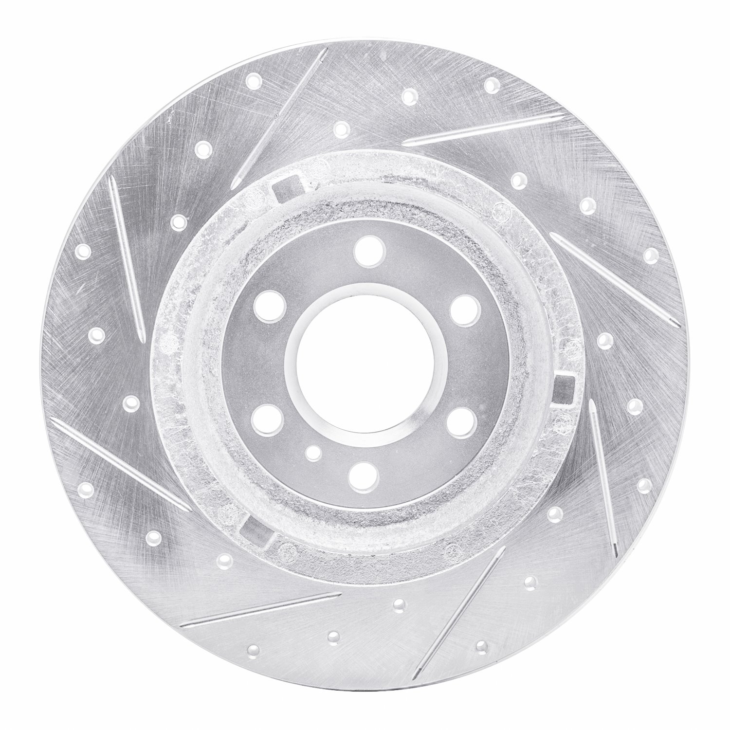 631-49000R Drilled/Slotted Brake Rotor [Silver], 2011-2015 VPG, Position: Rear Right