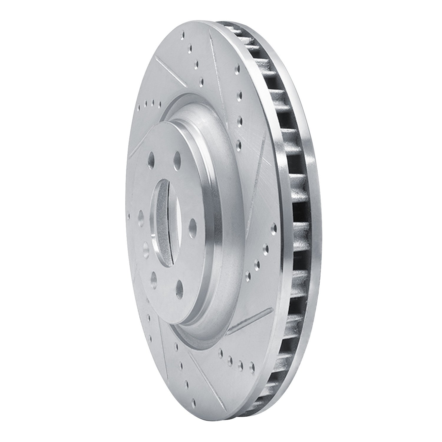 631-49001R Drilled/Slotted Brake Rotor [Silver], 2011-2015 VPG, Position: Front Right