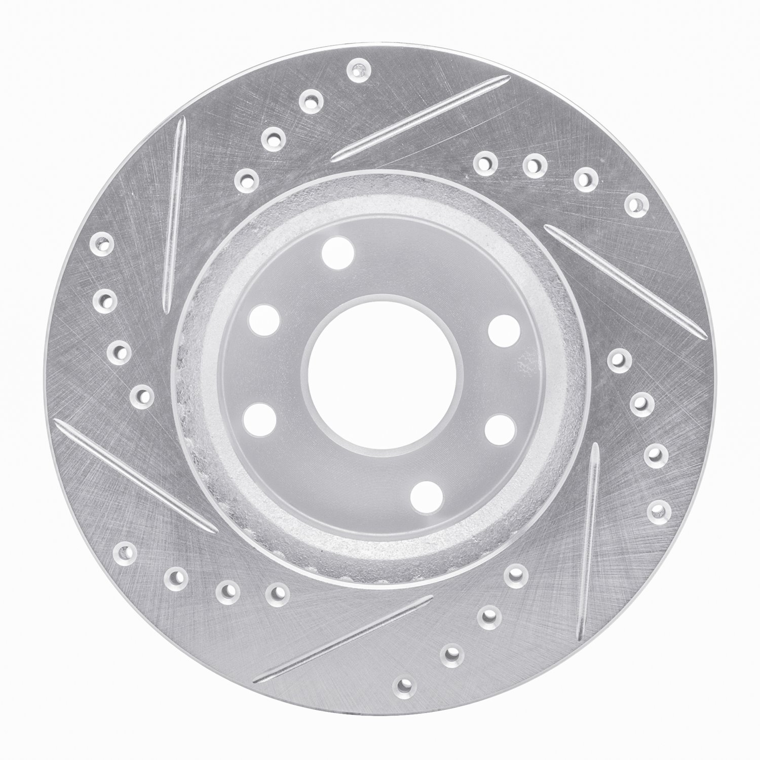 631-50000R Drilled/Slotted Brake Rotor [Silver], 1989-1993 GM, Position: Front Right
