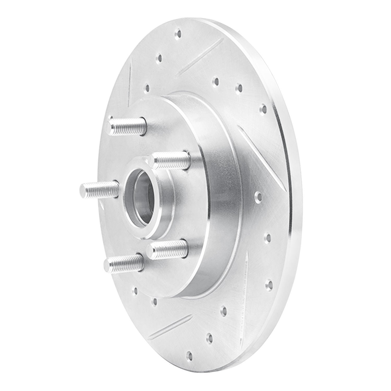631-52002L Drilled/Slotted Brake Rotor [Silver], 1984-1987 GM, Position: Front Left