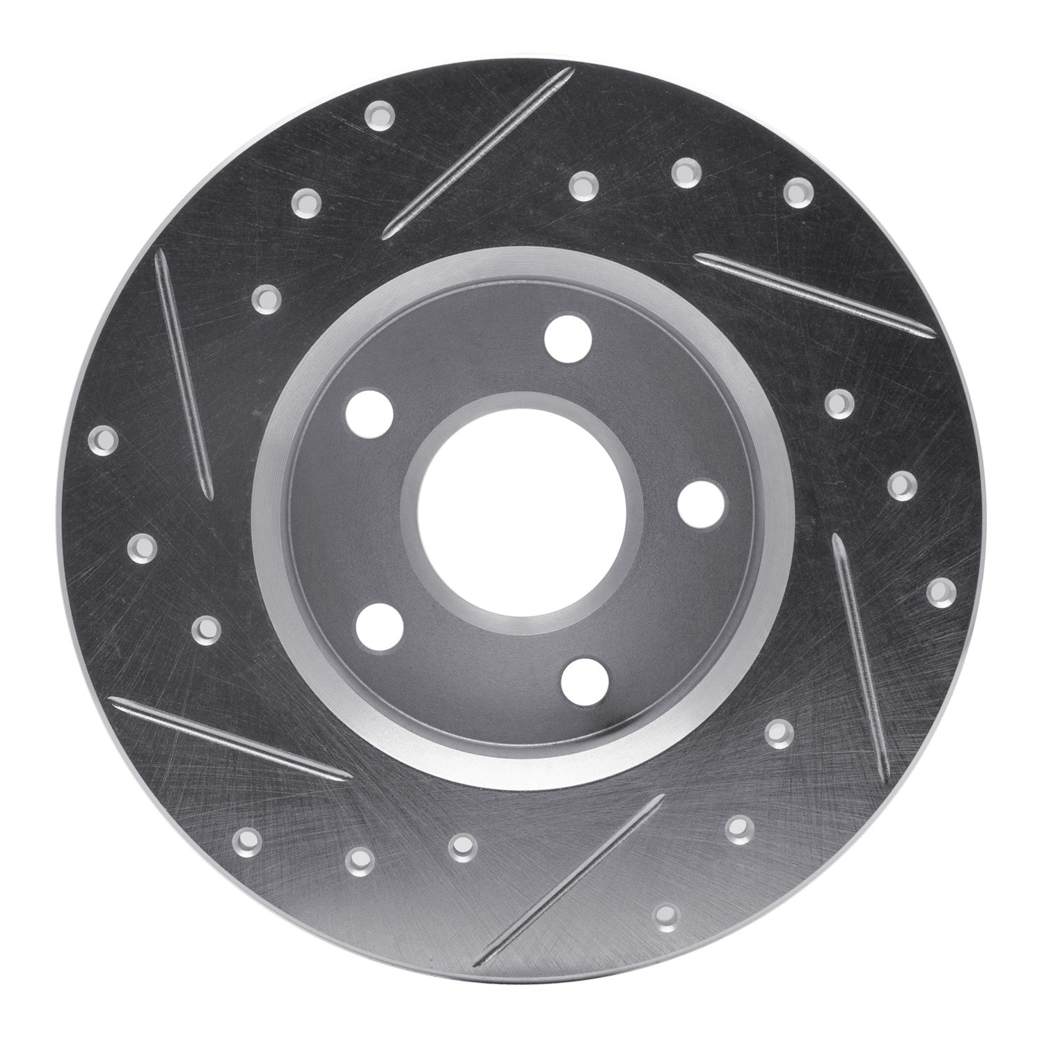 631-52003R Drilled/Slotted Brake Rotor [Silver], 1984-1987 GM, Position: Rear Right