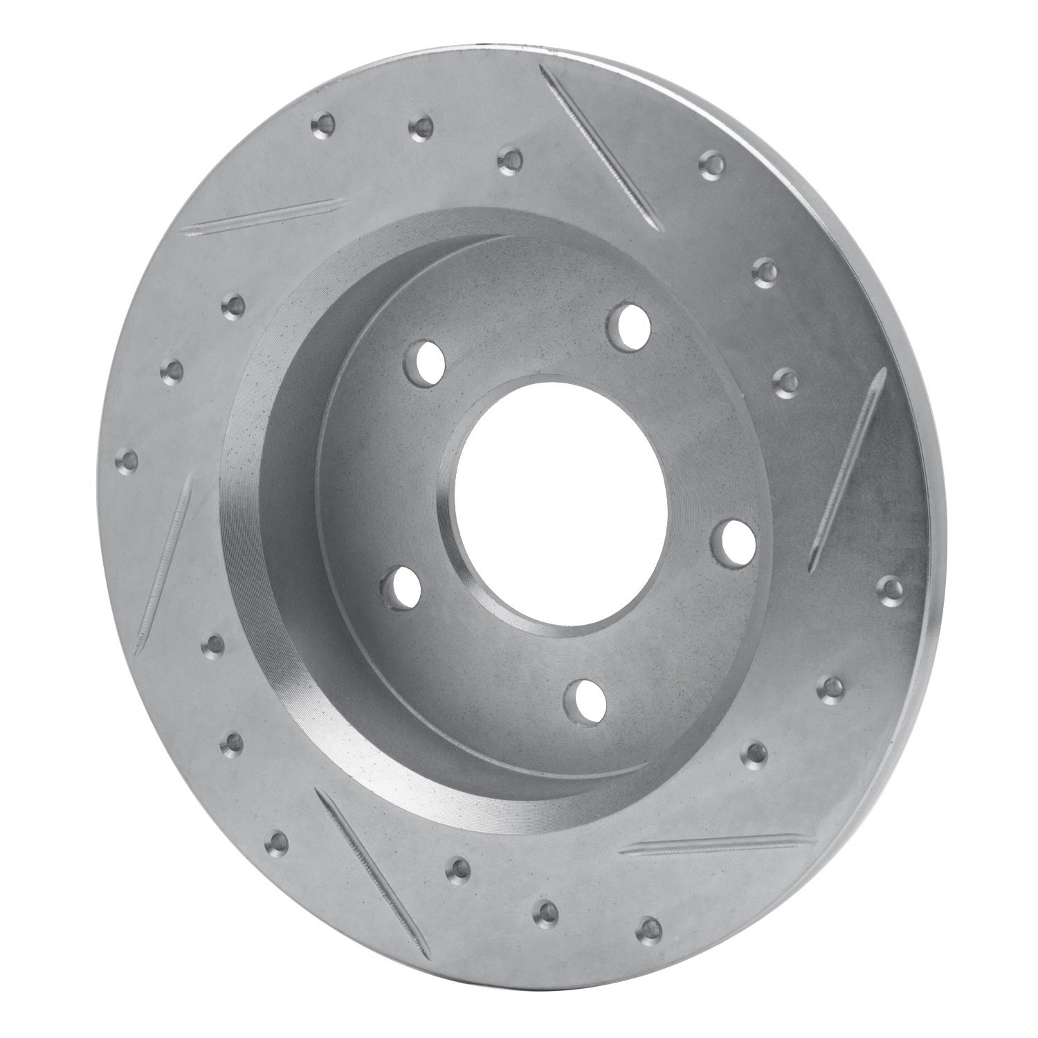 631-52005L Drilled/Slotted Brake Rotor [Silver], 1984-1988 GM, Position: Rear Left
