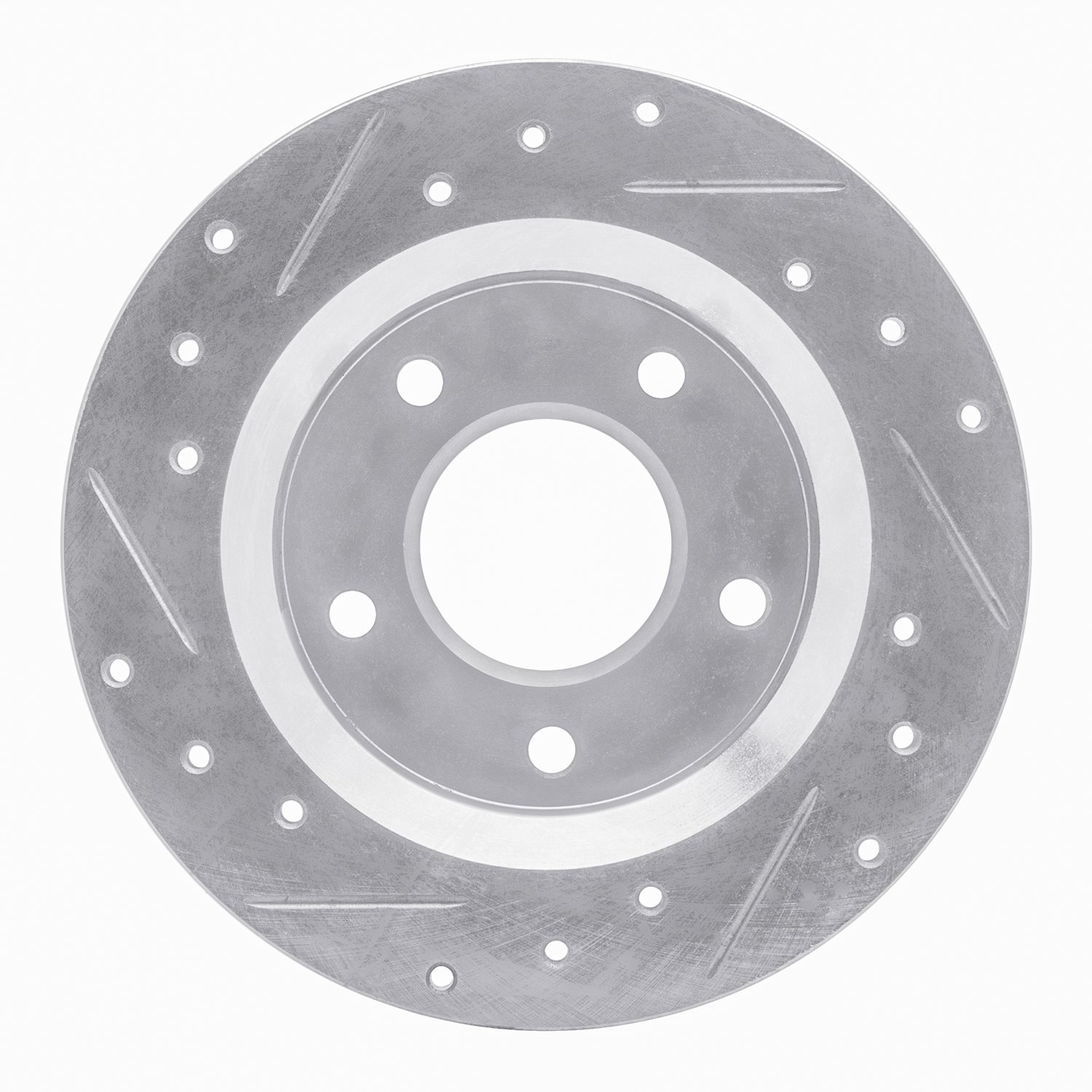 Drilled/Slotted Brake Rotor [Silver], 1984-1988 GM