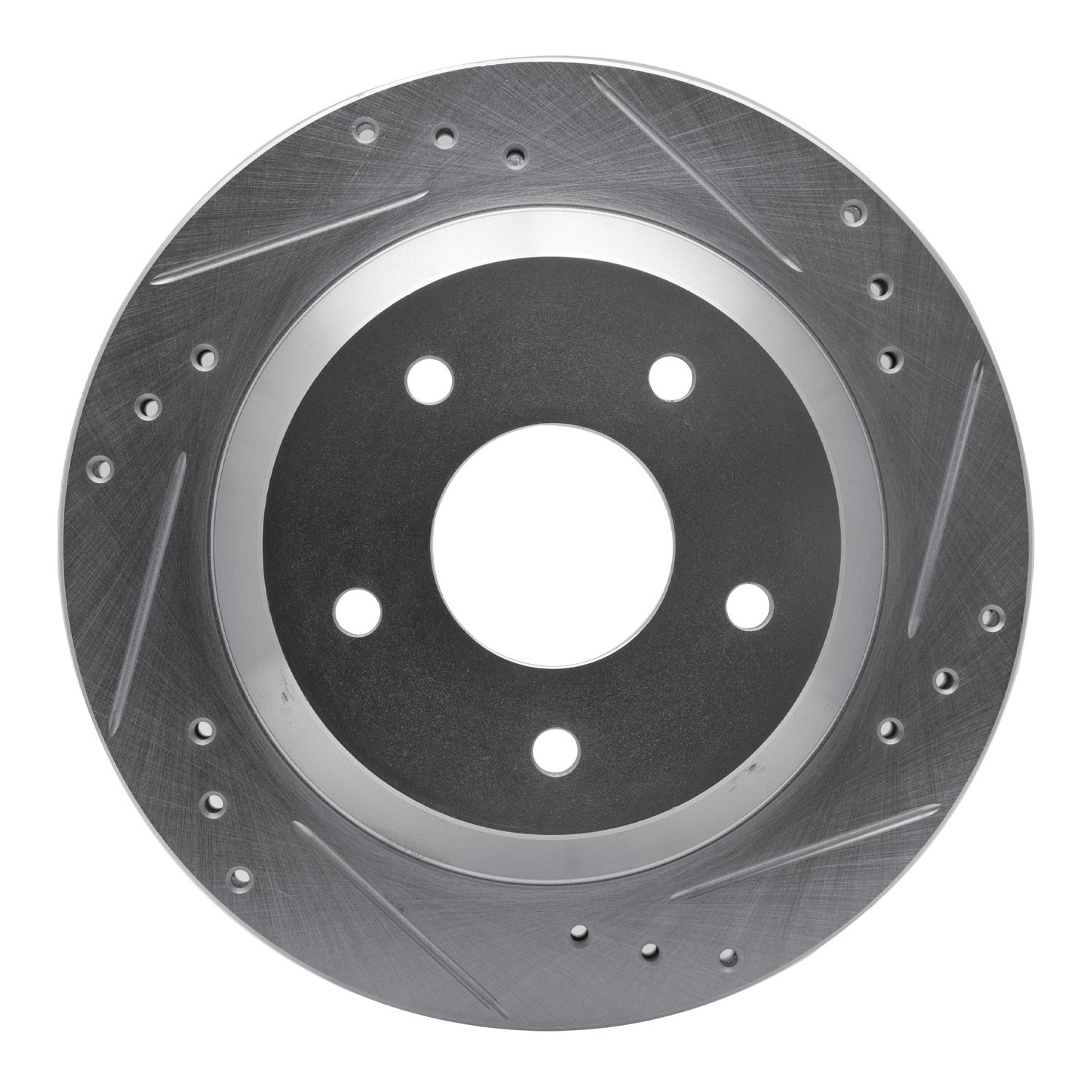 631-52006R Drilled/Slotted Brake Rotor [Silver], 1985-1992 GM, Position: Rear Right