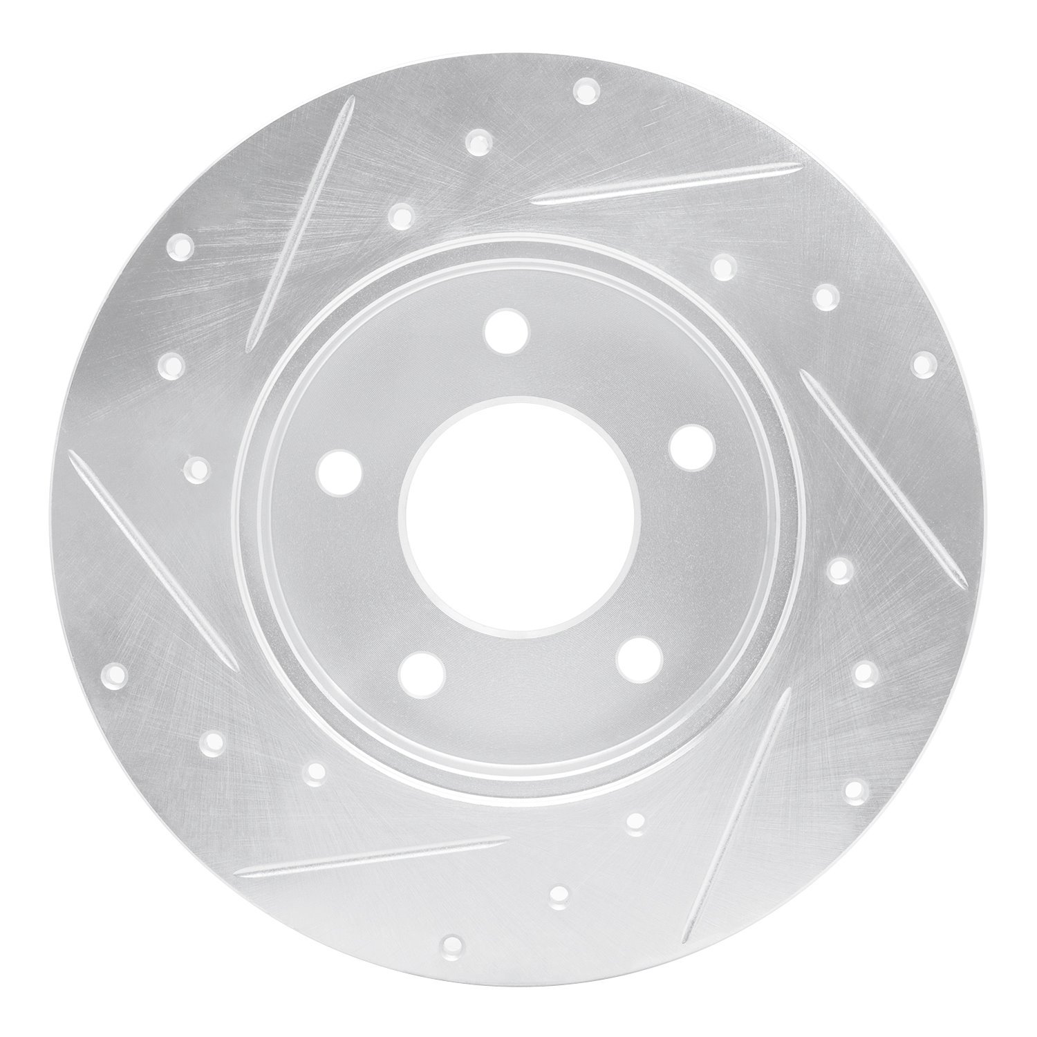 631-52010R Drilled/Slotted Brake Rotor [Silver], 1992-2005 GM, Position: Rear Right