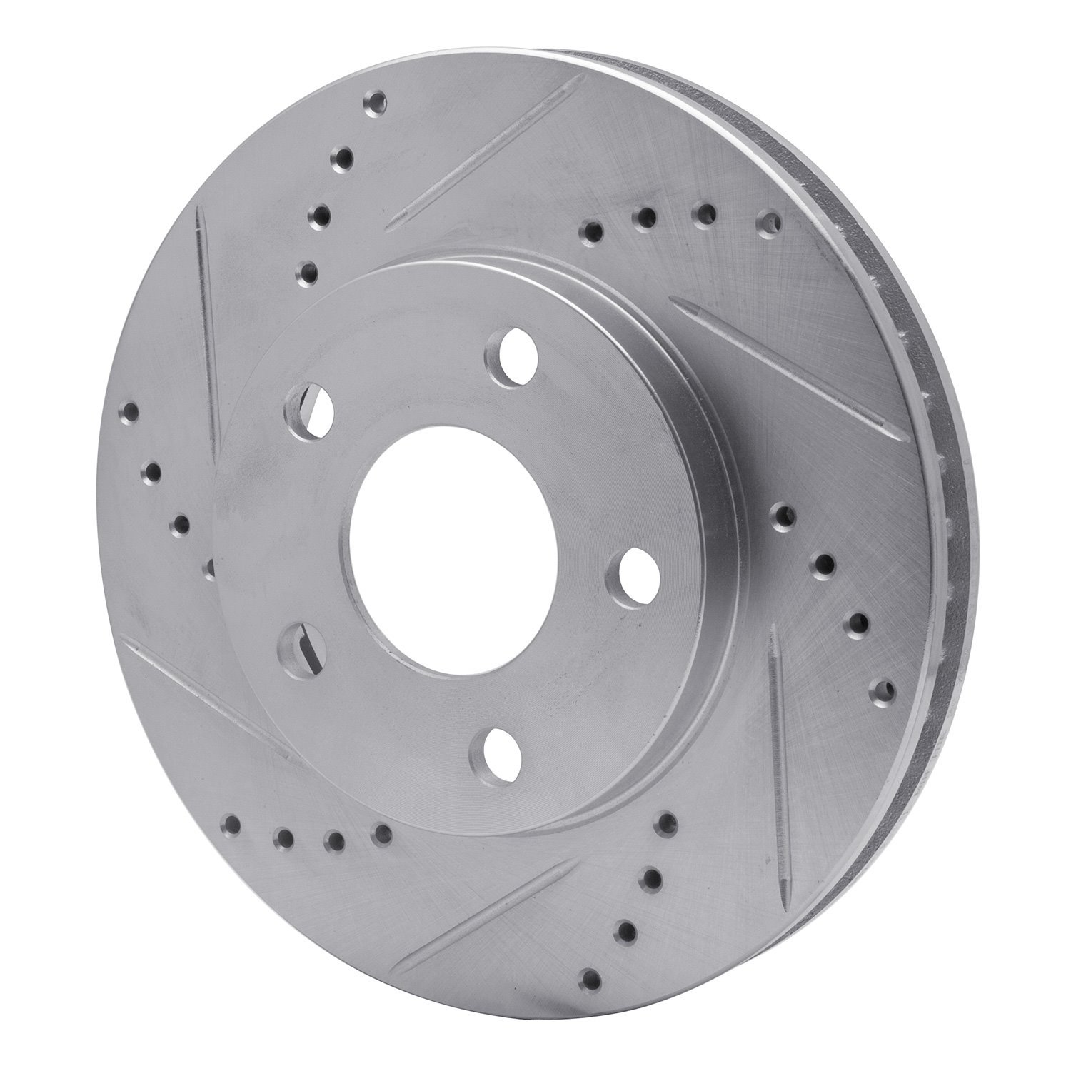631-52011L Drilled/Slotted Brake Rotor [Silver], 1997-2005 GM, Position: Front Left