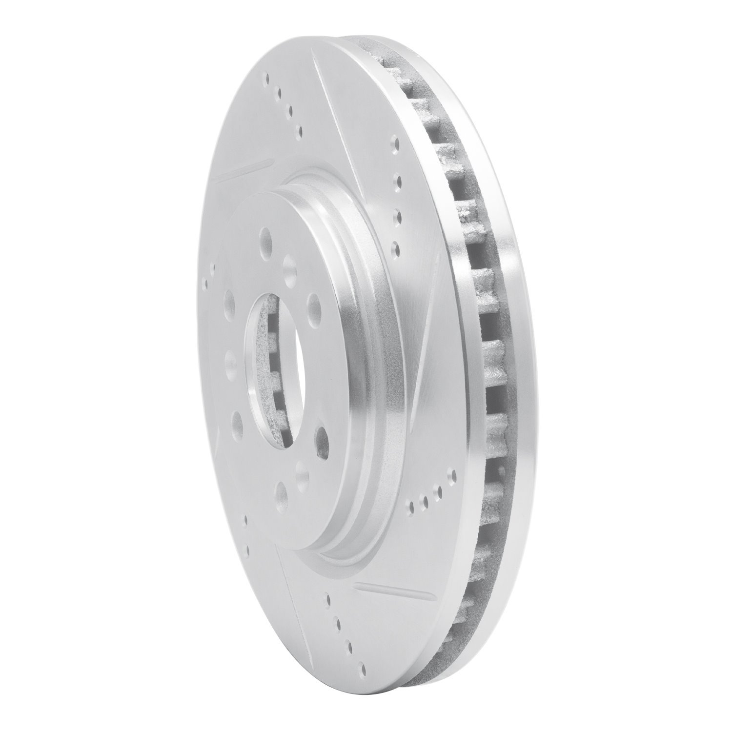 631-52027R Drilled/Slotted Brake Rotor [Silver], 2006-2009 GM, Position: Front Right