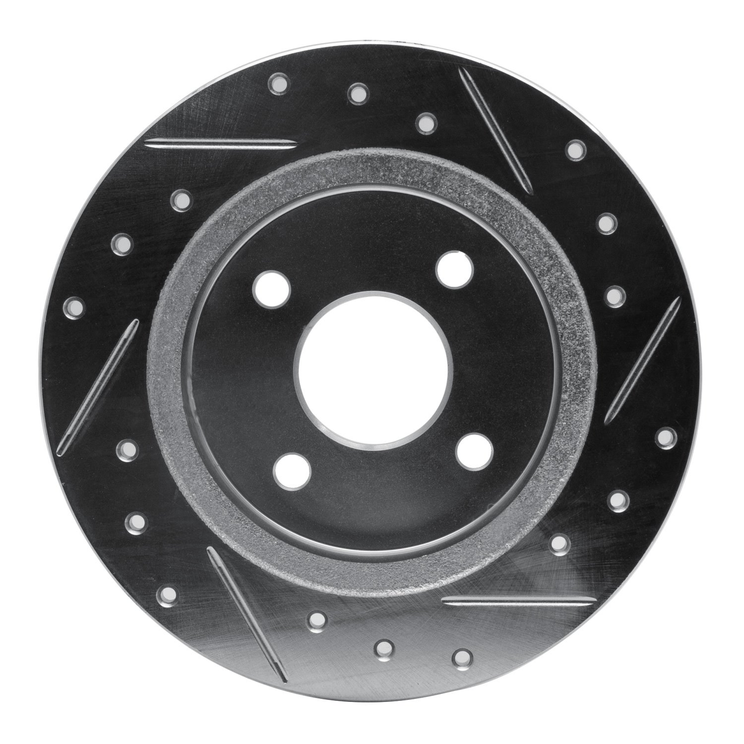 631-53000L Drilled/Slotted Brake Rotor [Silver], 1991-1998 GM, Position: Rear Left