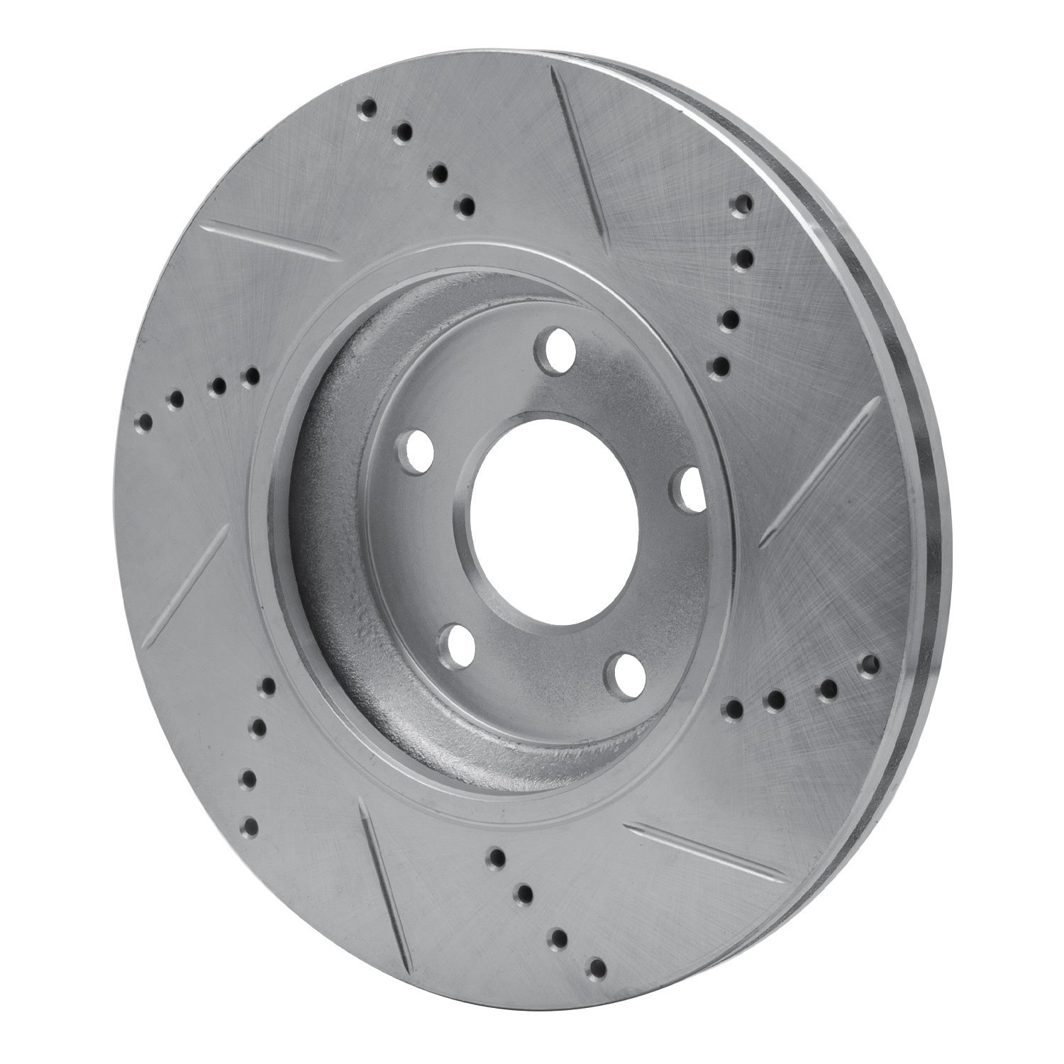 631-53003L Drilled/Slotted Brake Rotor [Silver], 2004-2012 GM, Position: Front Left