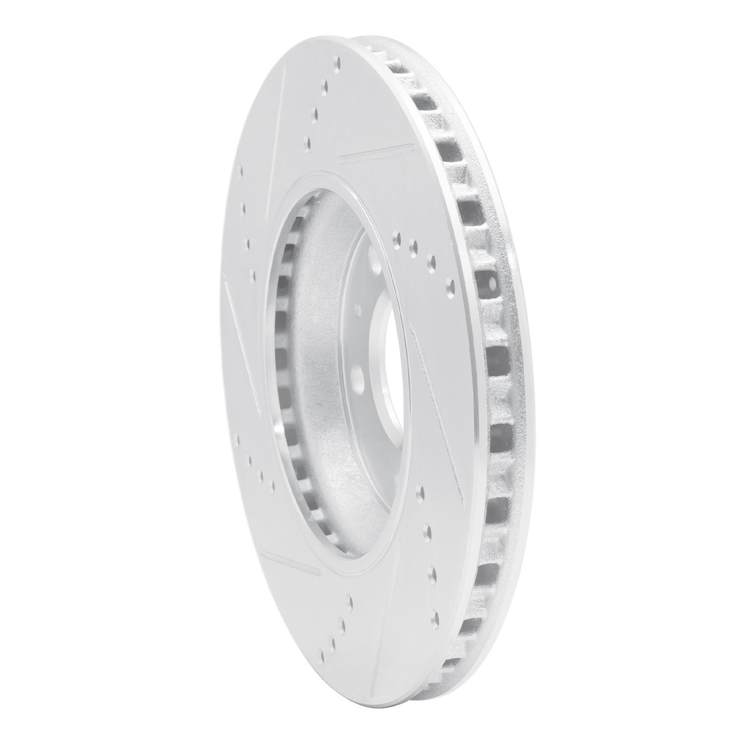 631-53005R Drilled/Slotted Brake Rotor [Silver], 2006-2010 GM, Position: Front Right