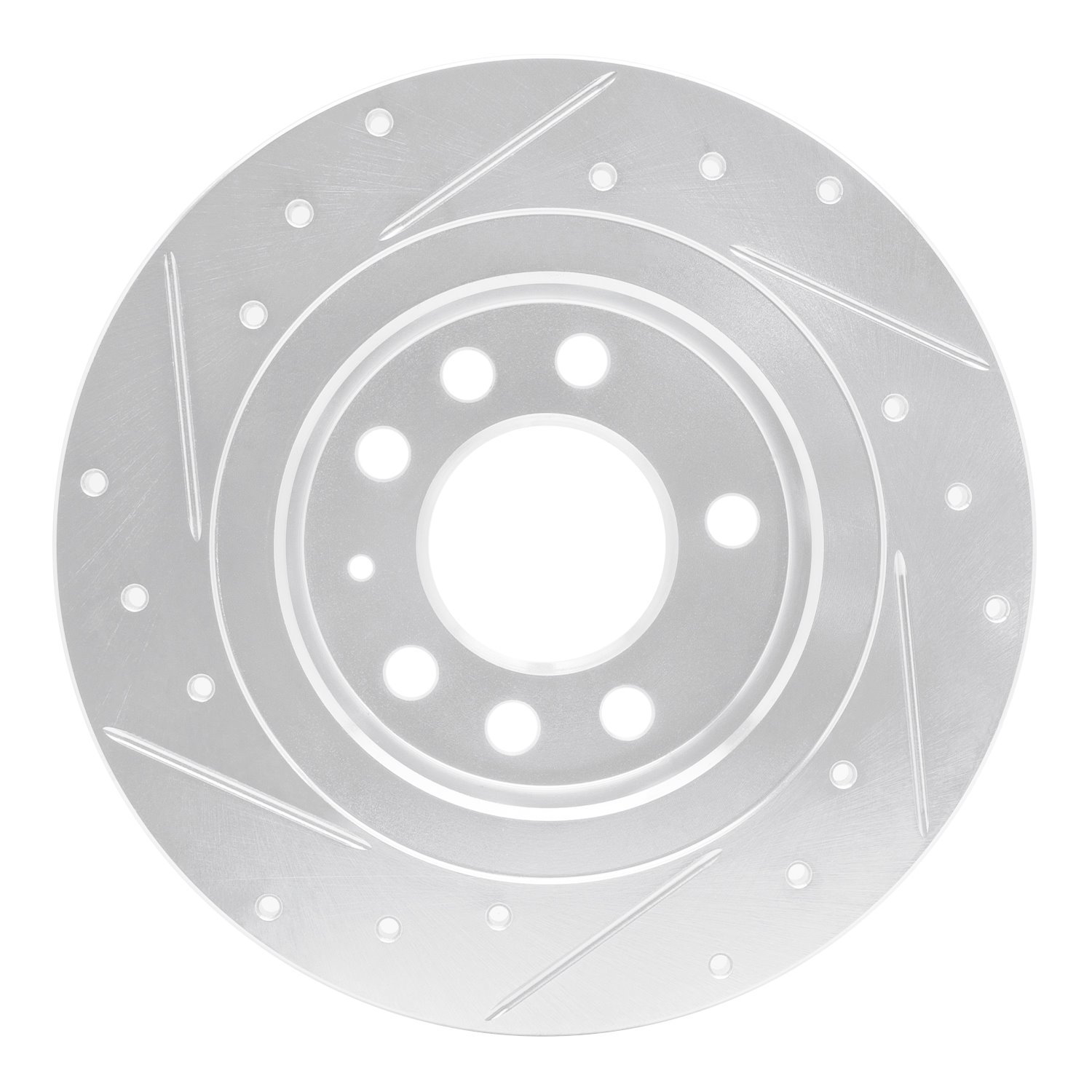 631-53006R Drilled/Slotted Brake Rotor [Silver], 2006-2010 GM, Position: Rear Right