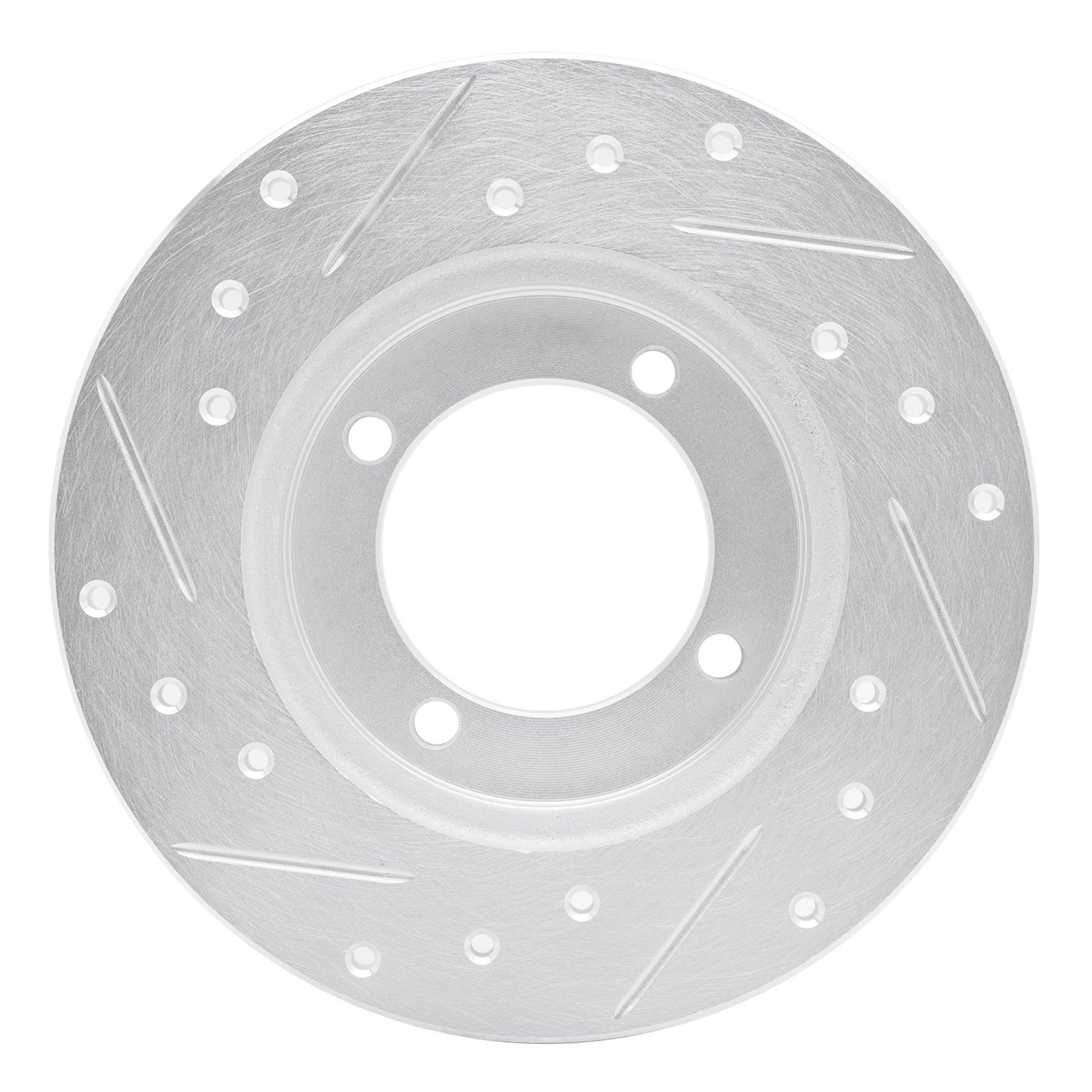 631-54000R Drilled/Slotted Brake Rotor [Silver], 1988-1993 Ford/Lincoln/Mercury/Mazda, Position: Front Right
