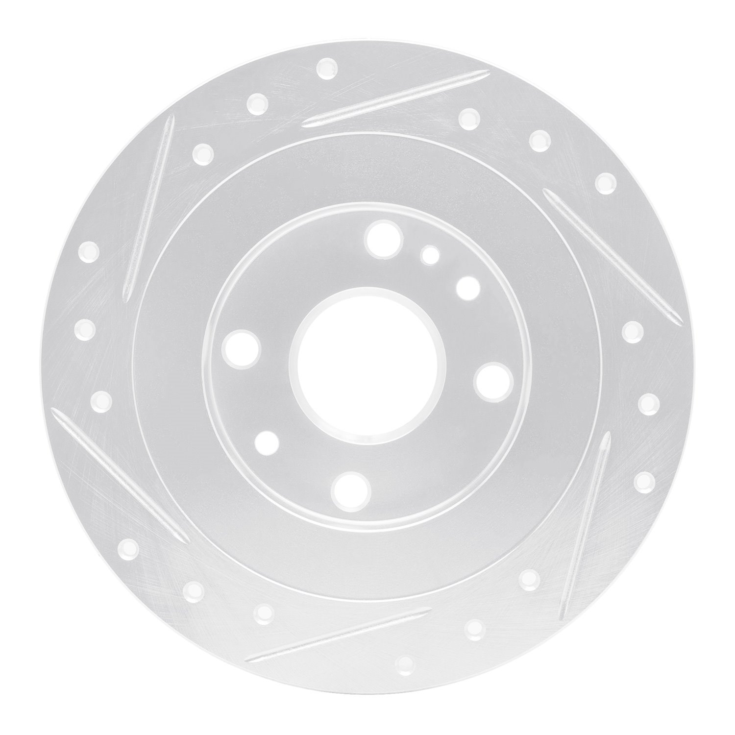 631-54003R Drilled/Slotted Brake Rotor [Silver], 1990-2003 Ford/Lincoln/Mercury/Mazda, Position: Rear Right