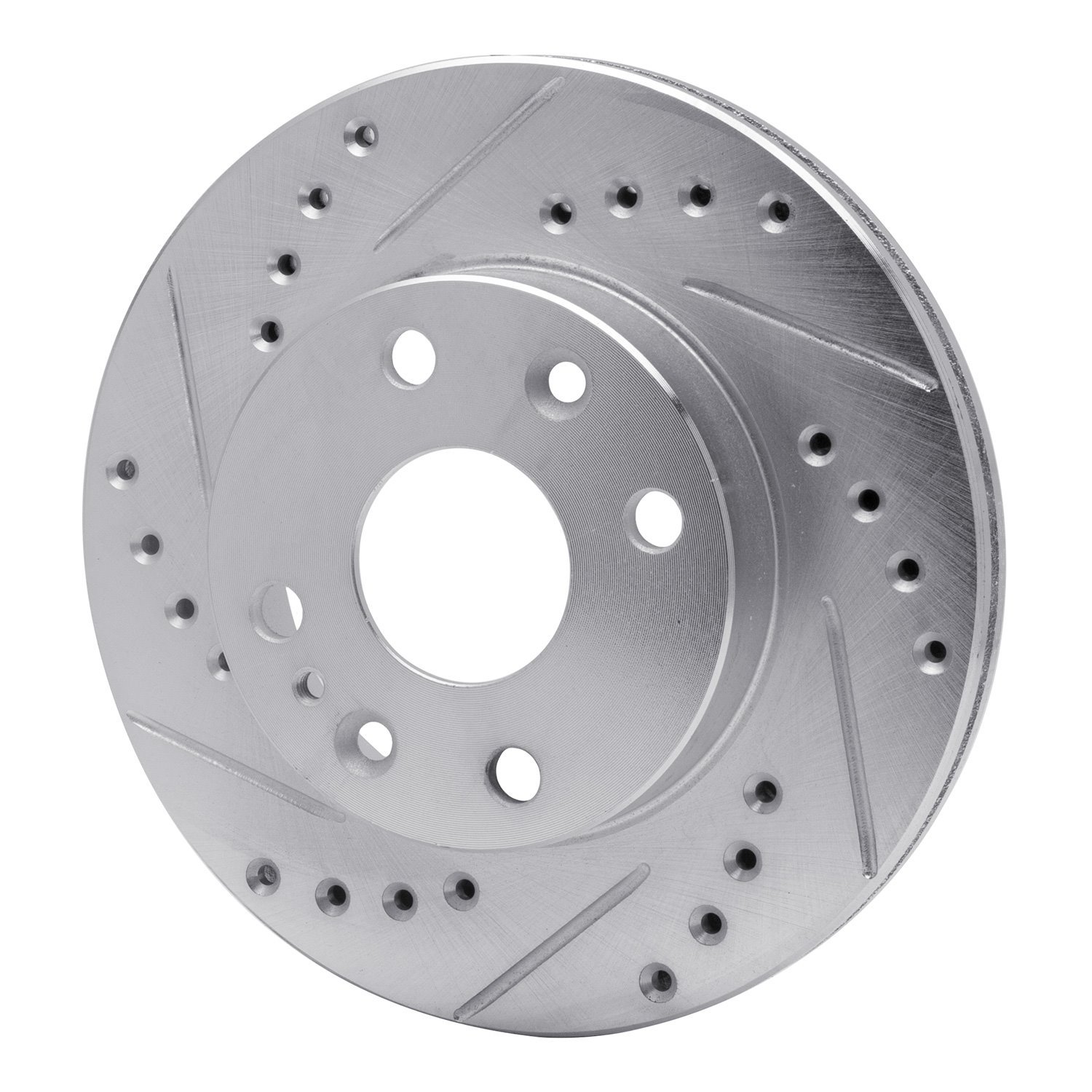 631-54004L Drilled/Slotted Brake Rotor [Silver], 1994-1997 Ford/Lincoln/Mercury/Mazda, Position: Front Left