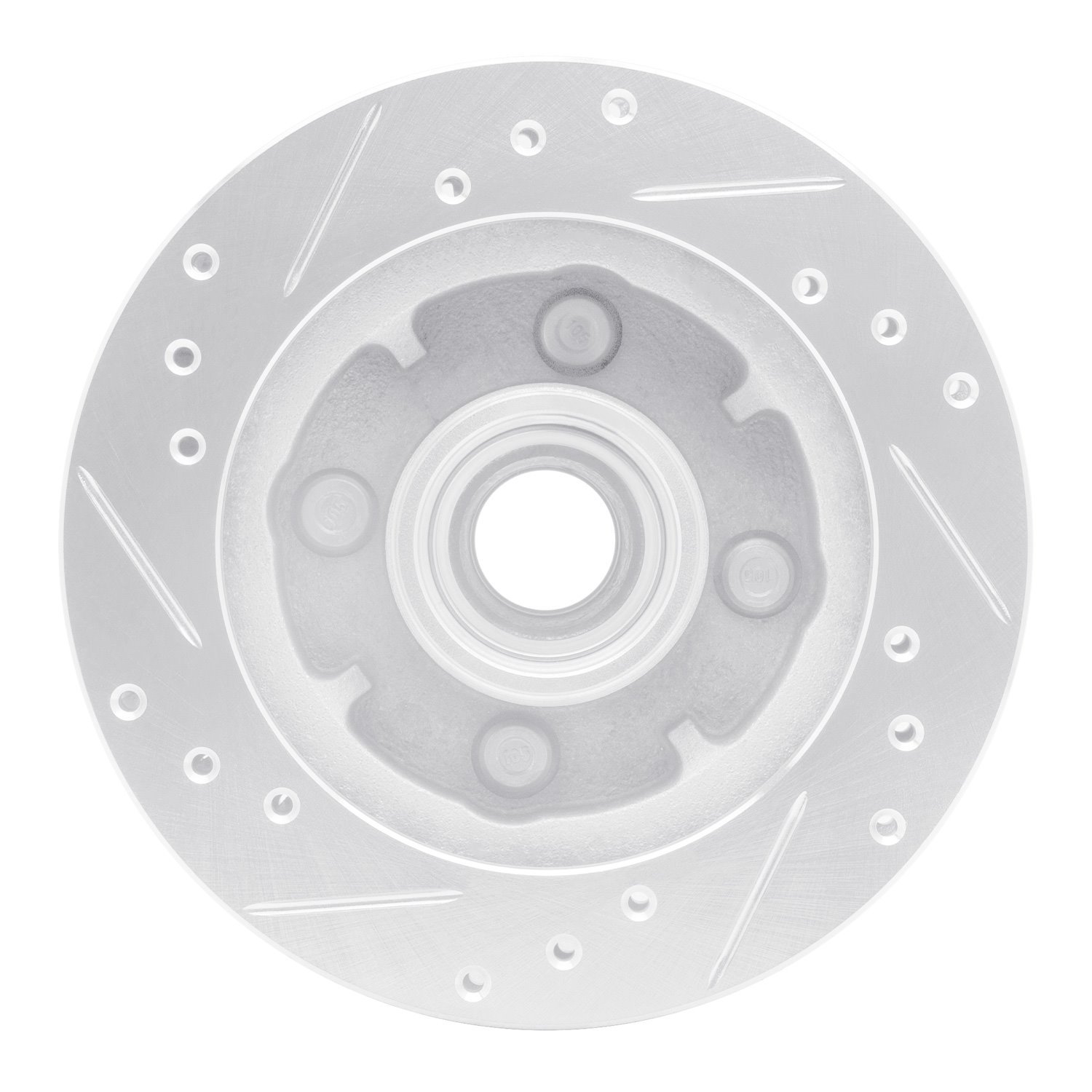 631-54012R Drilled/Slotted Brake Rotor [Silver], 1974-1980 Ford/Lincoln/Mercury/Mazda, Position: Front Right