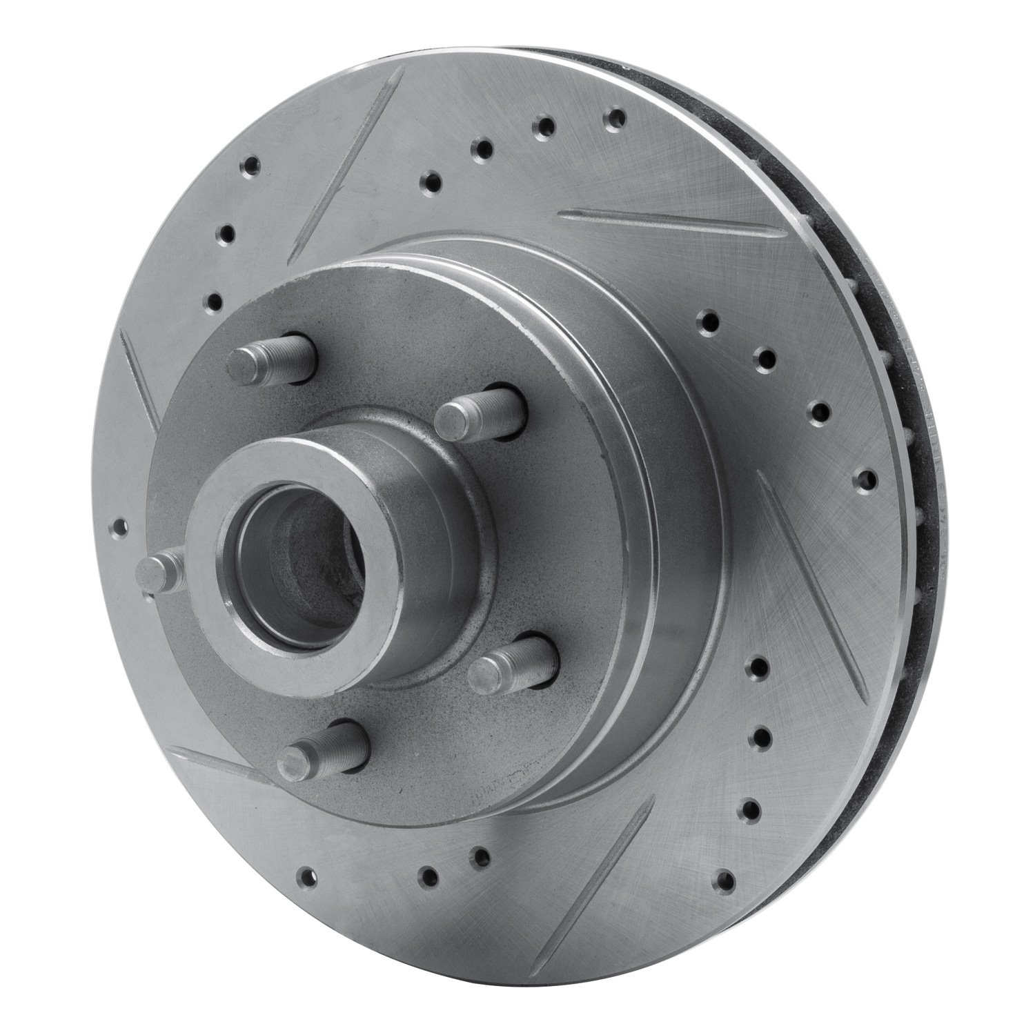 631-54013L Drilled/Slotted Brake Rotor [Silver], 1974-1979 Ford/Lincoln/Mercury/Mazda, Position: Front Left